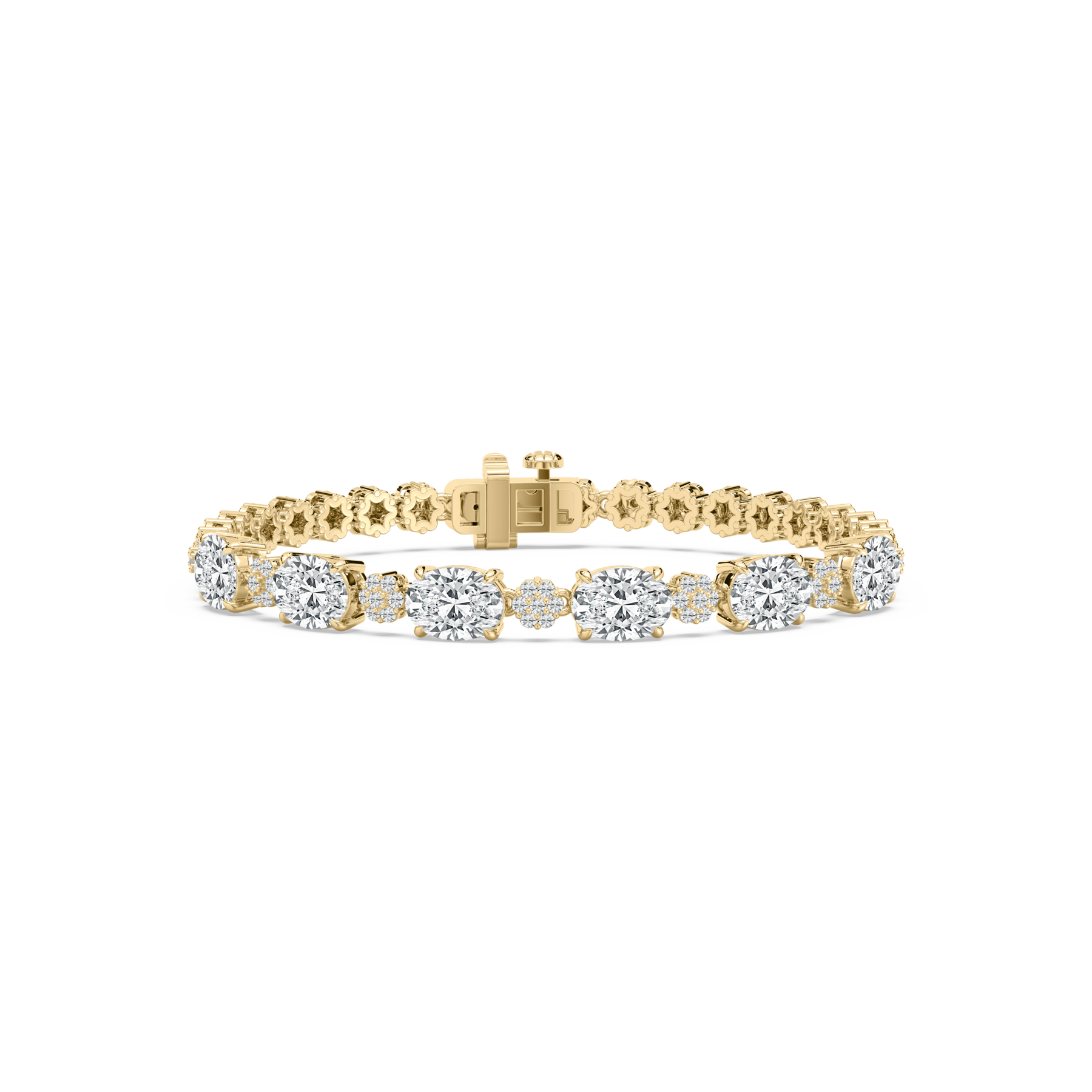 Oval And Round Diamond Ottawa Fashion Bracelet