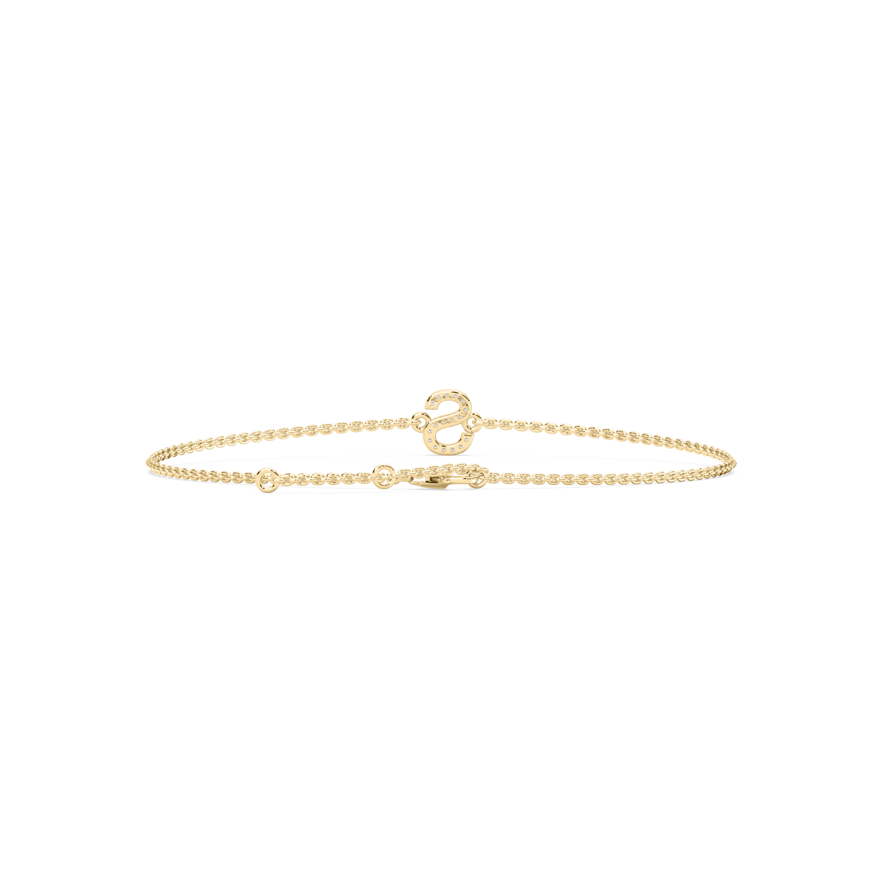 Diamond S Initial Fashion Bracelet