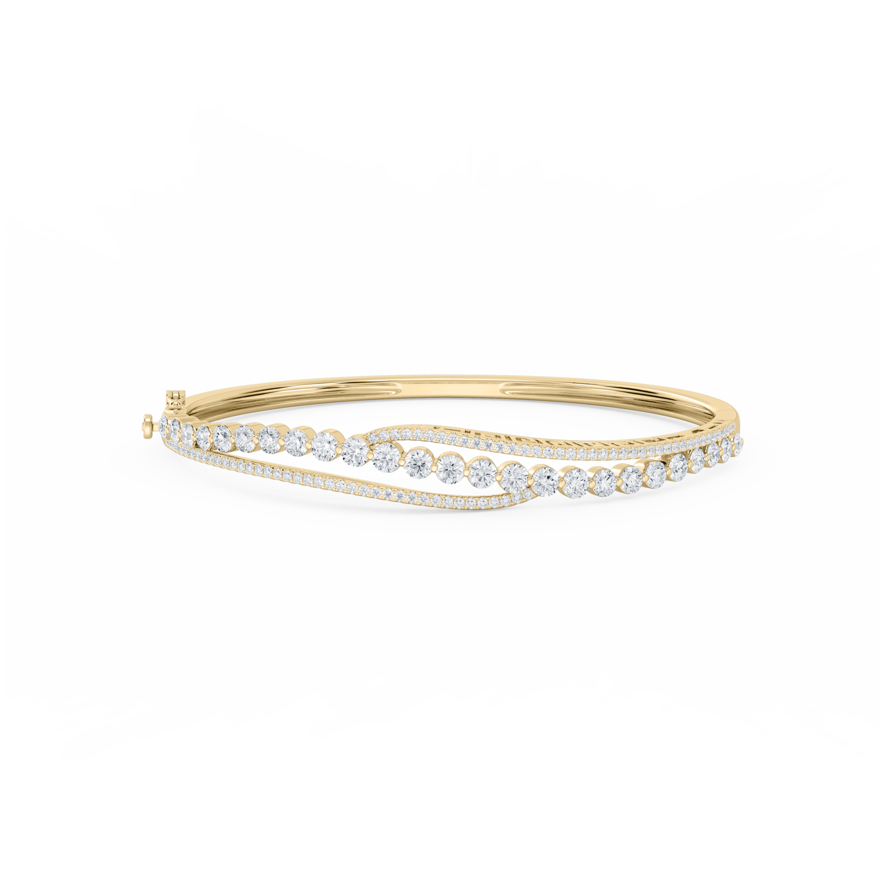 Unique Round Shape Lab Grown Diamond Designer Bangle