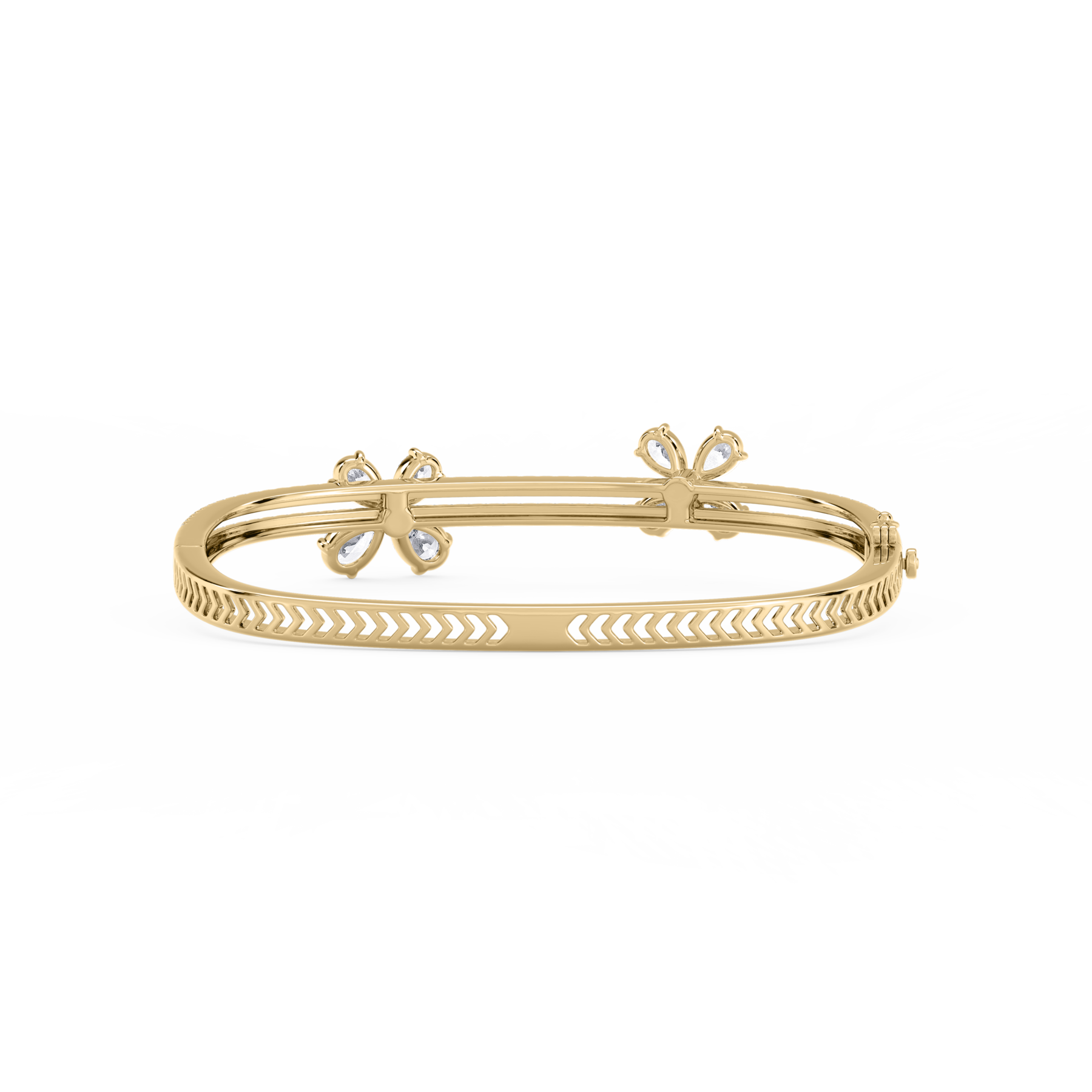 Flower Pear Lab Grown Diamond Bangle