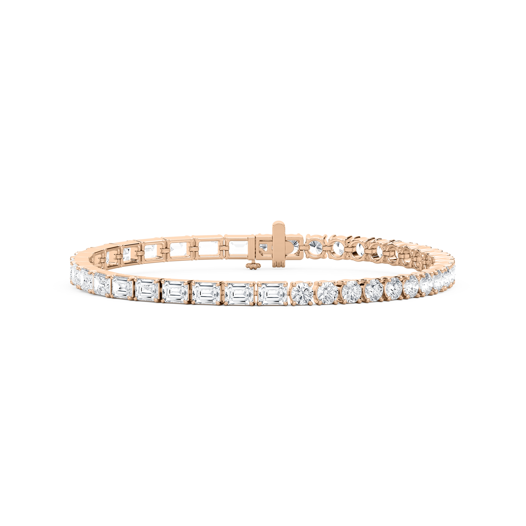 Round And Emerald Diamond Joella Tennis Bracelet