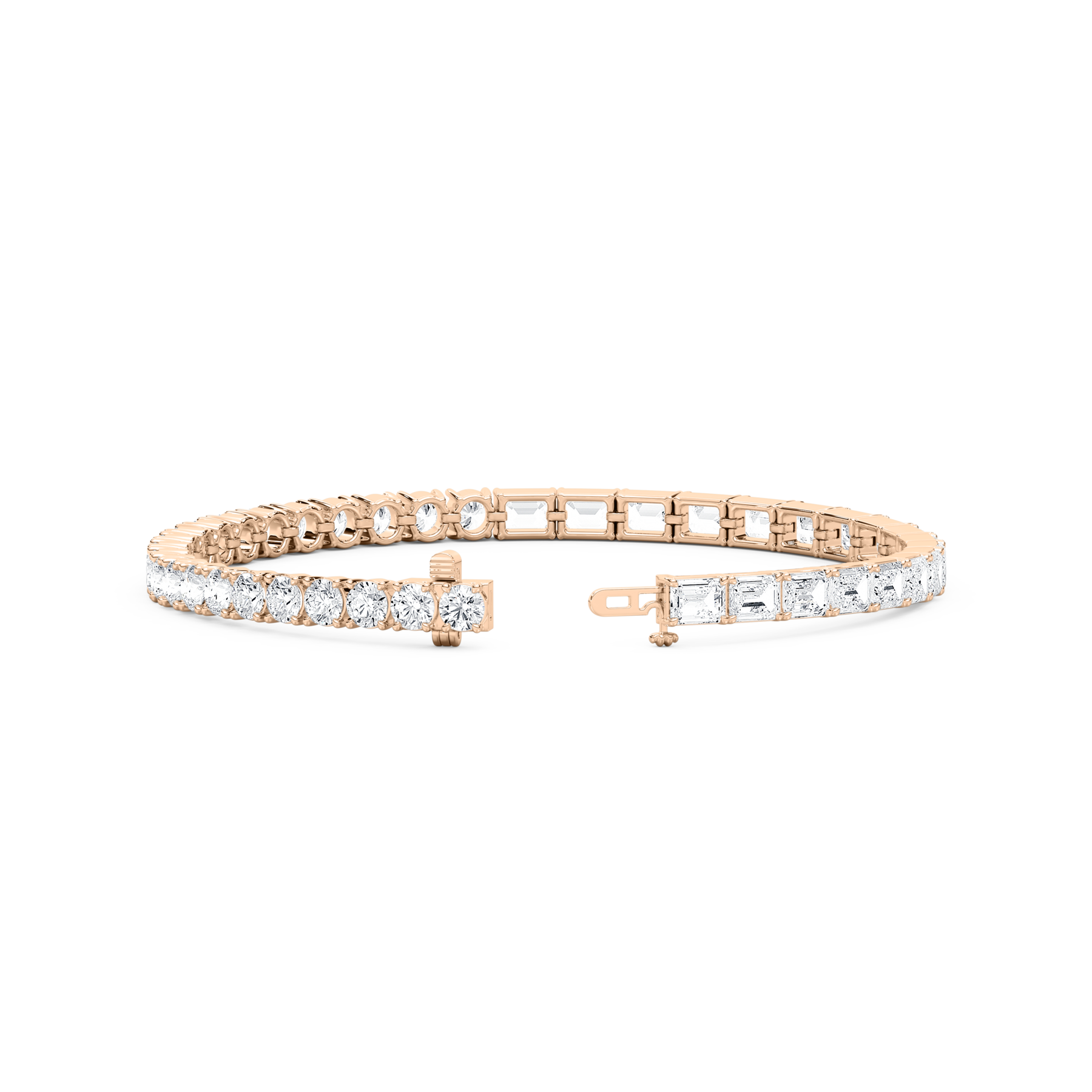 Round And Emerald Diamond Joella Tennis Bracelet