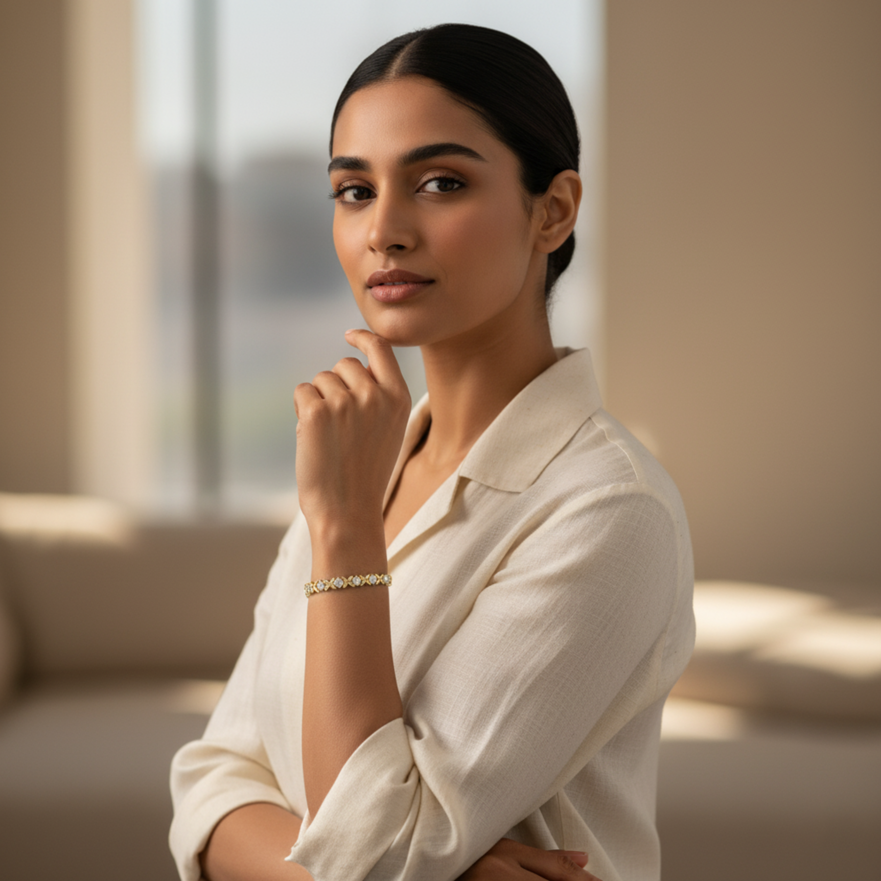 5 Carat Round Diamond Starburst Tennis Bracelet