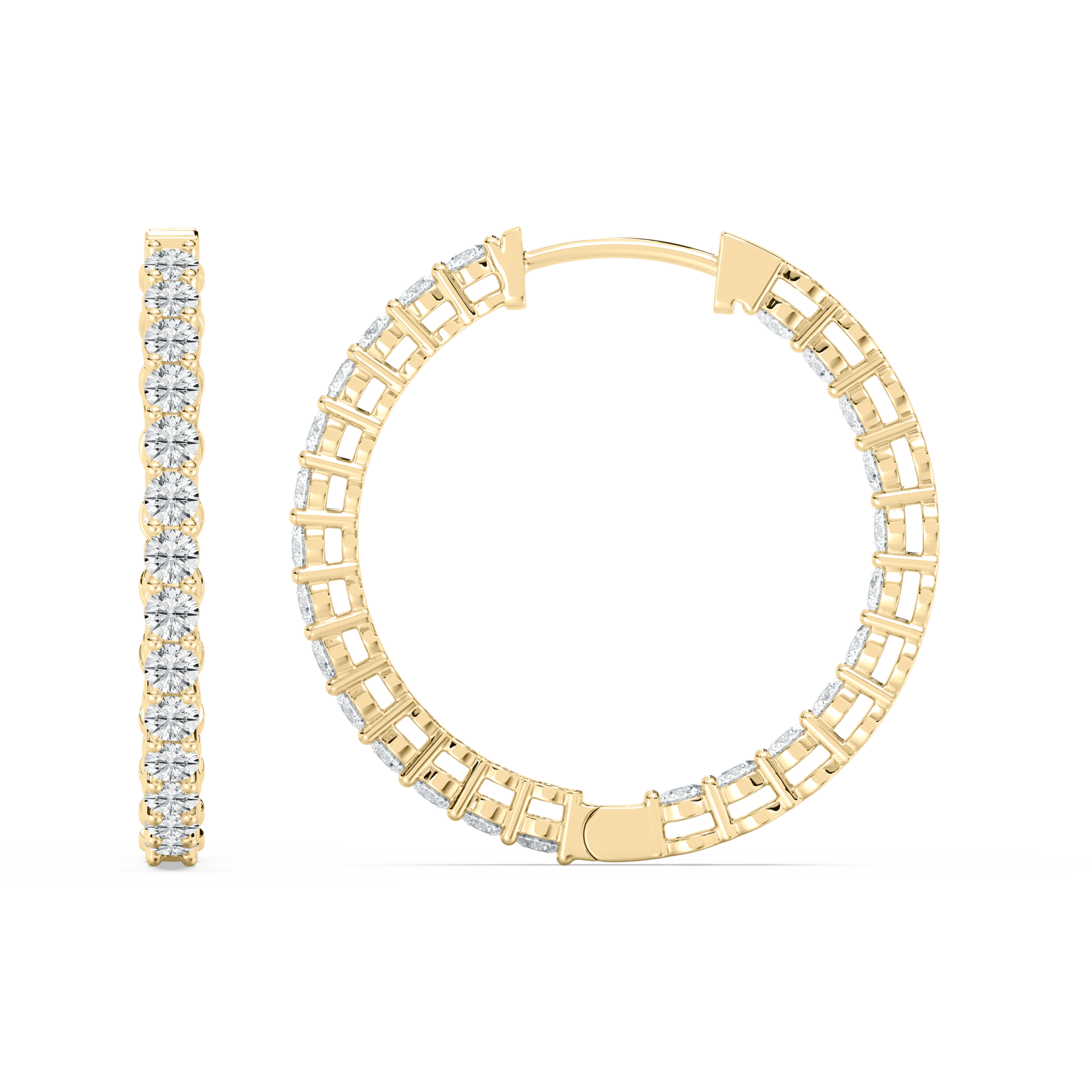 3 Carat Lab Diamonds Hoop Earring