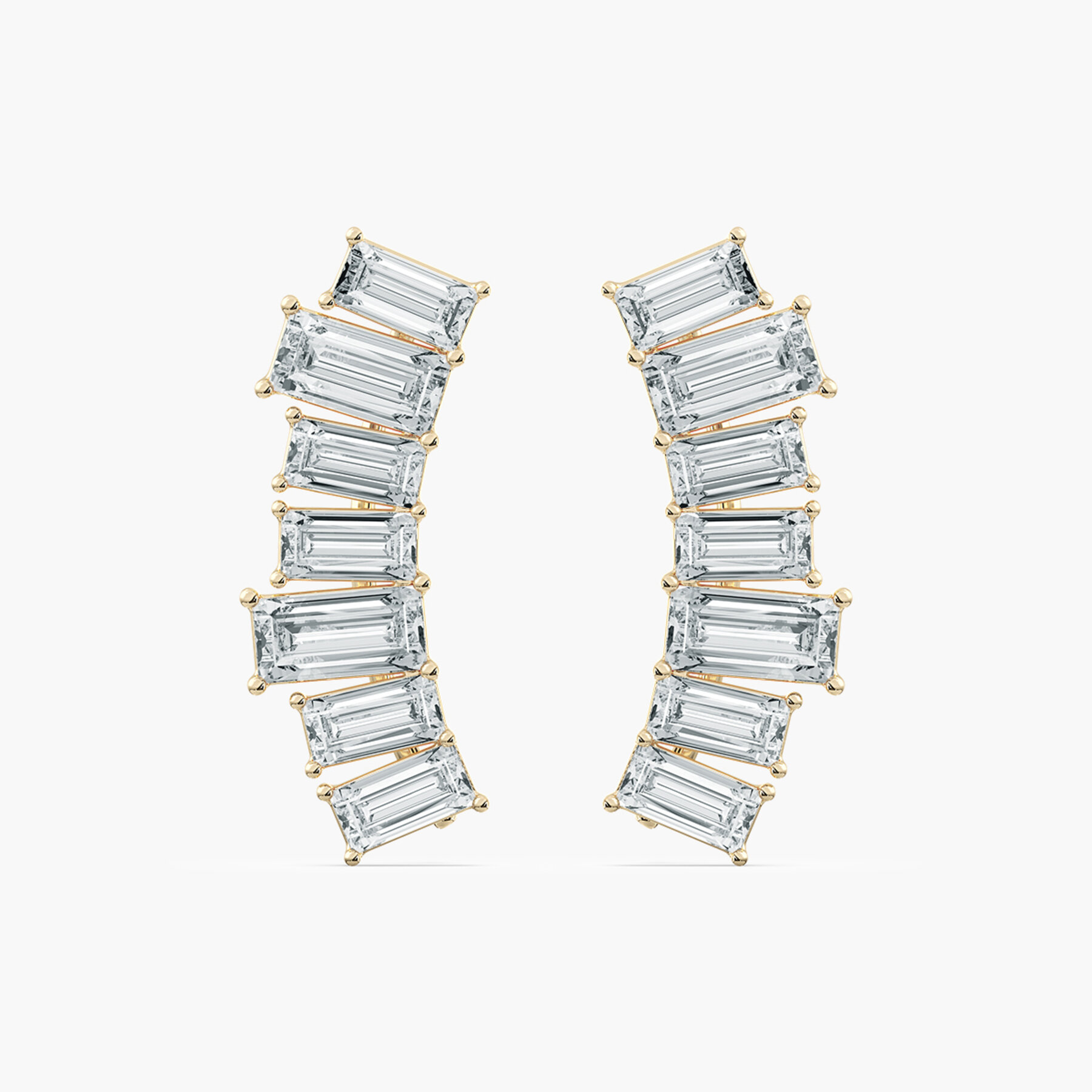 4.10 Carat Baguette Diamond Fashion Earring