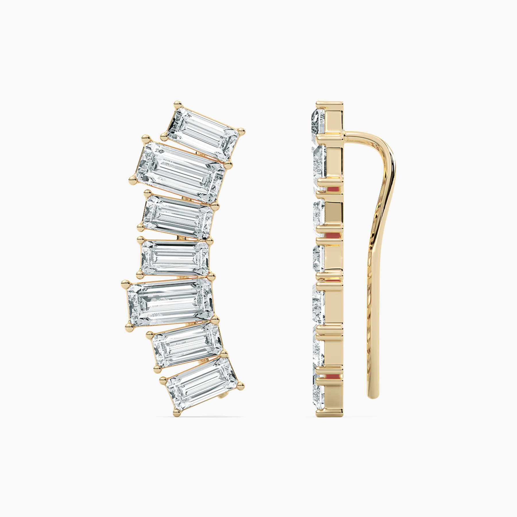 4.10 Carat Baguette Diamond Fashion Earring