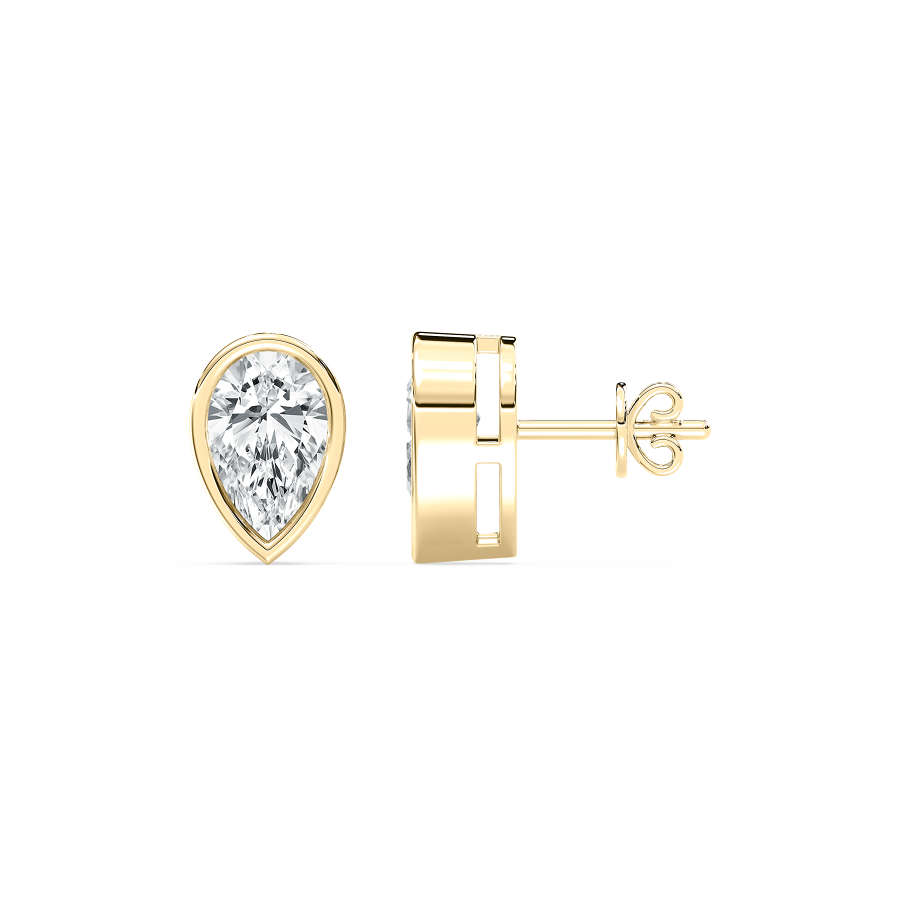 2 Carat Pear Diamond Maliha Stud Earring
