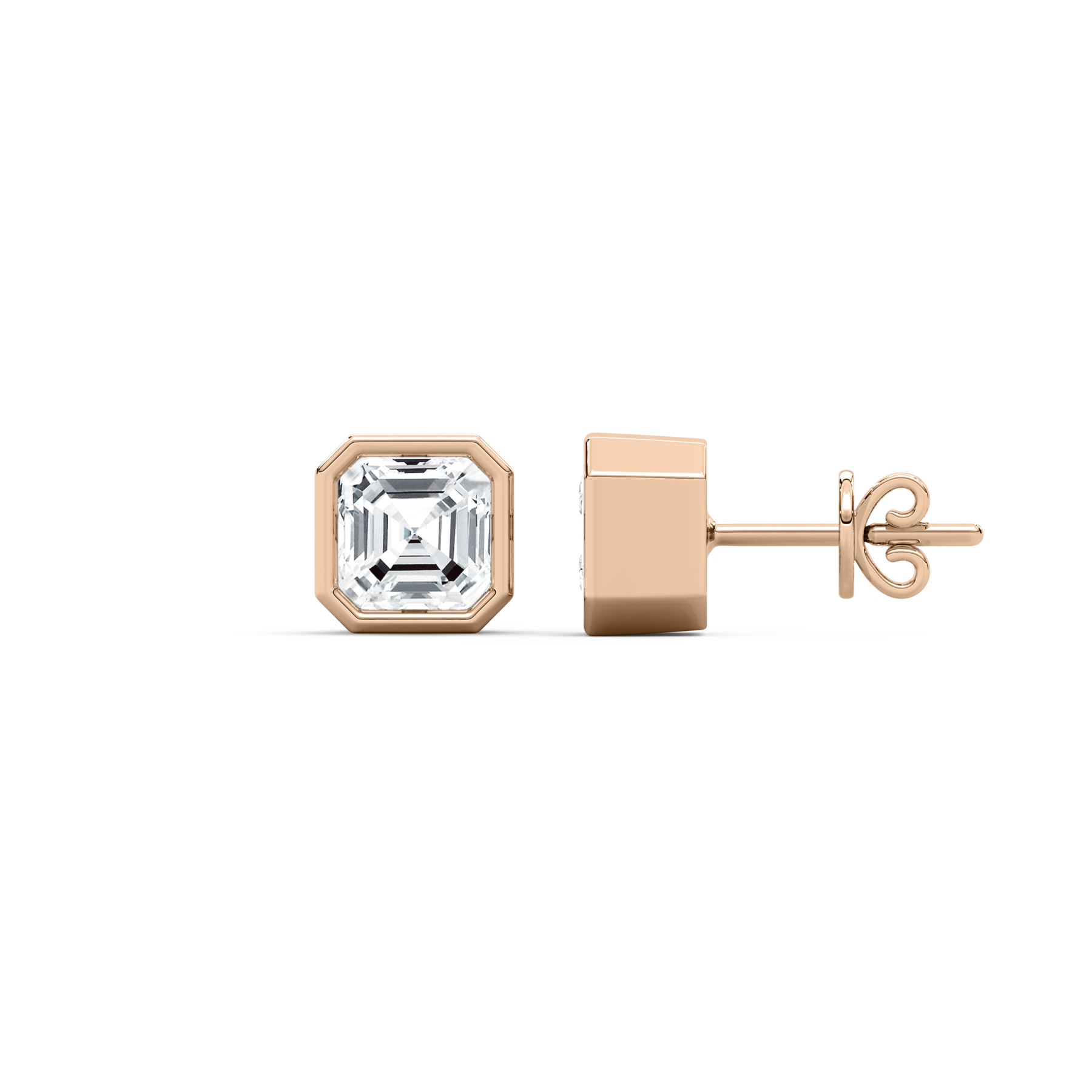 0.50 Carat Square Emerald Diamond Sijaya Stud Earring