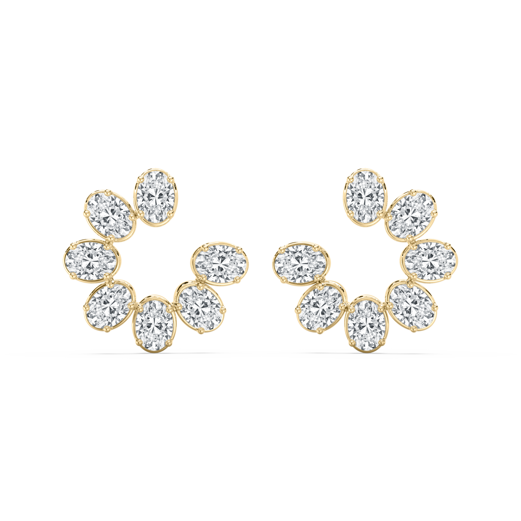 5.60 Carat Oval Shape Diamond Steffie Fashion Earring 