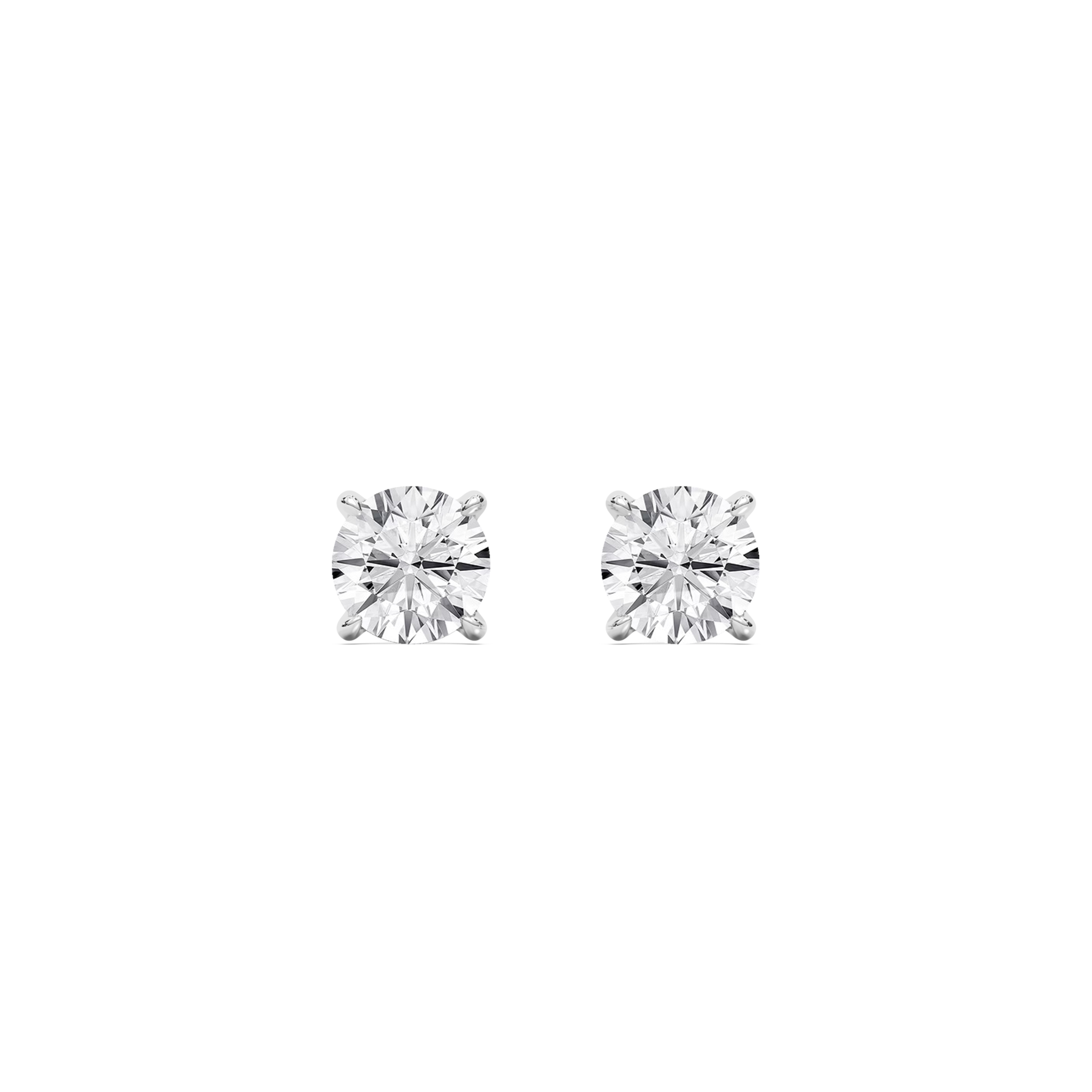 2 Carat Round Diamond Yulia Stud Earring