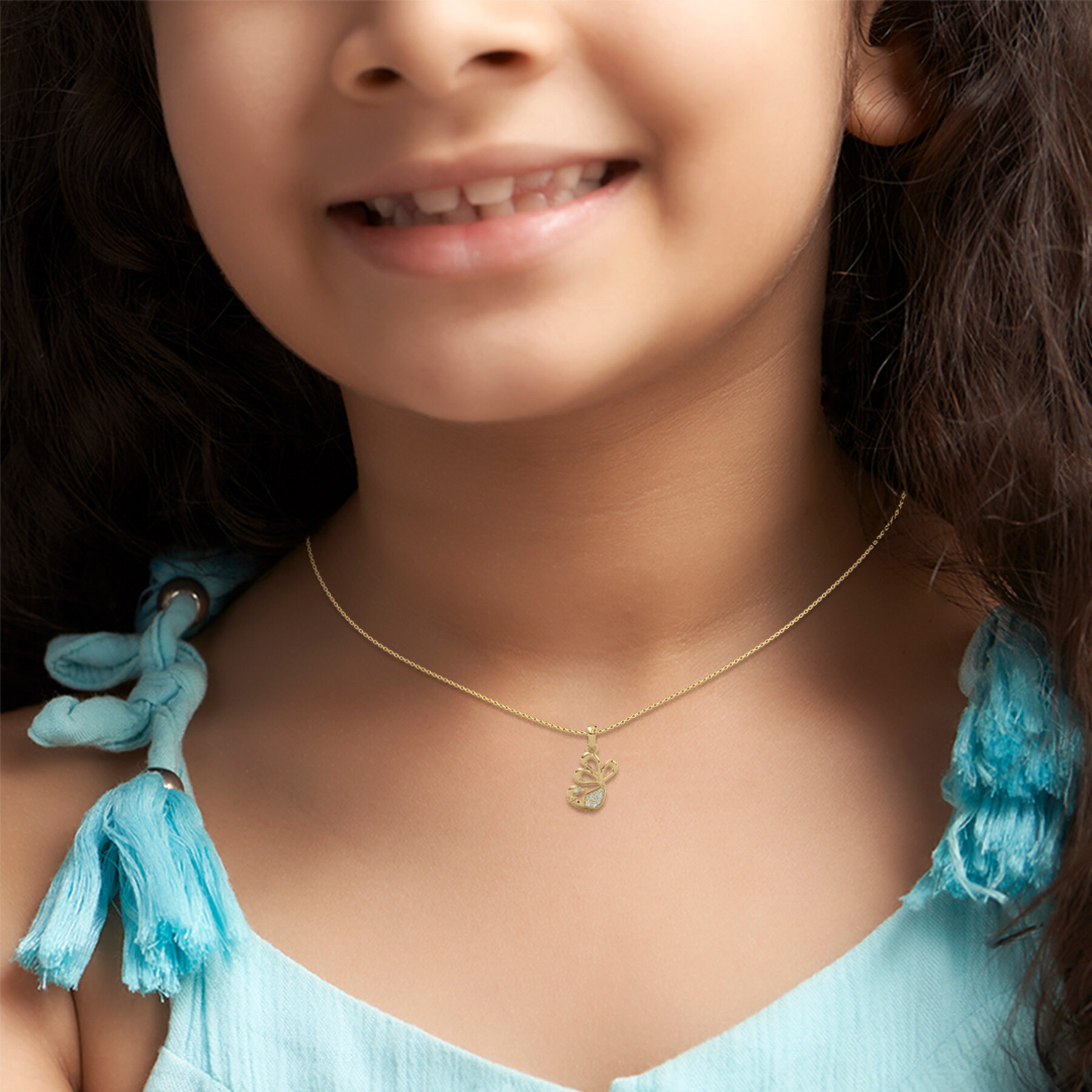 Enchanted Peacock Kids Diamond Pendant