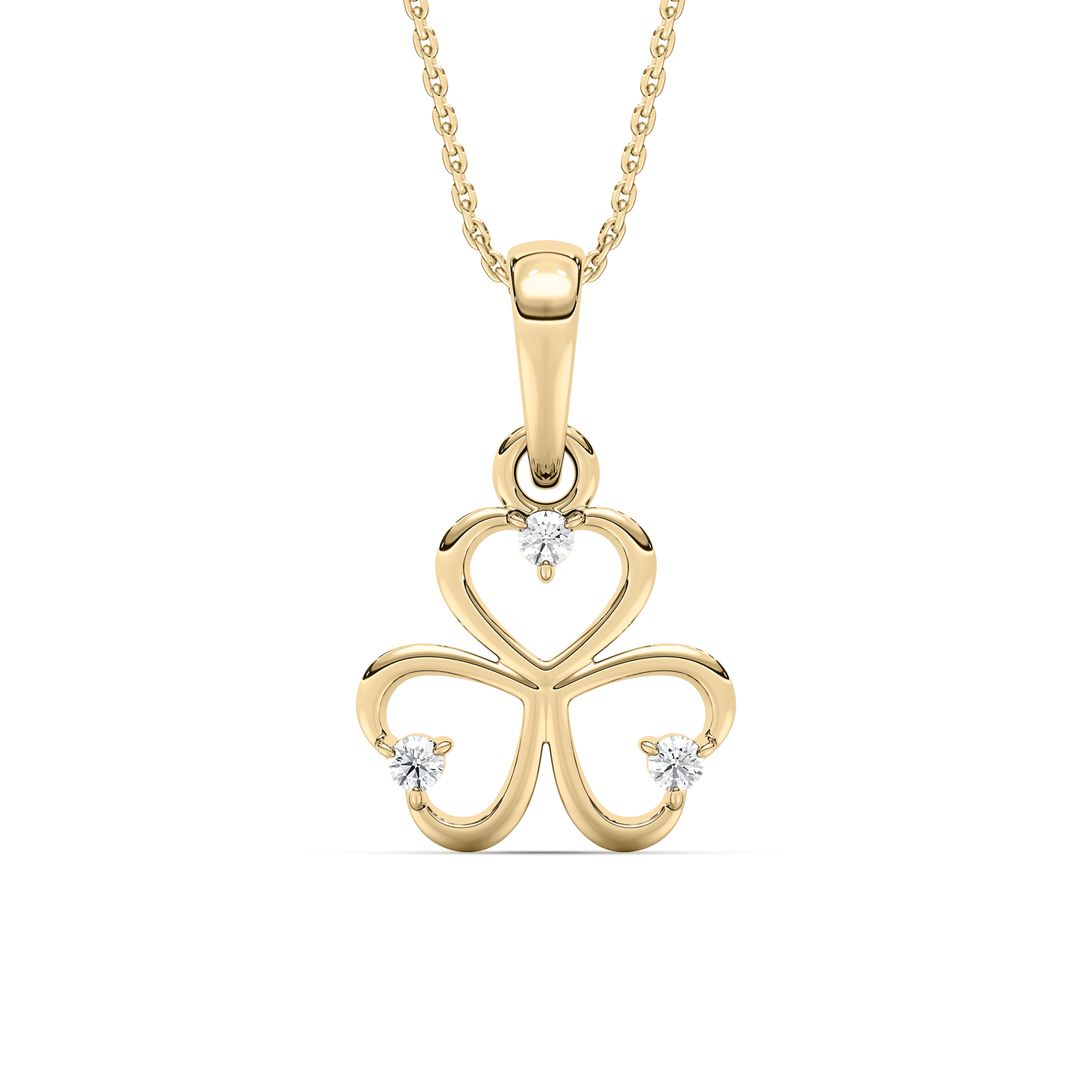 Round Diamond Flory Heart Kids Fashion Pendant