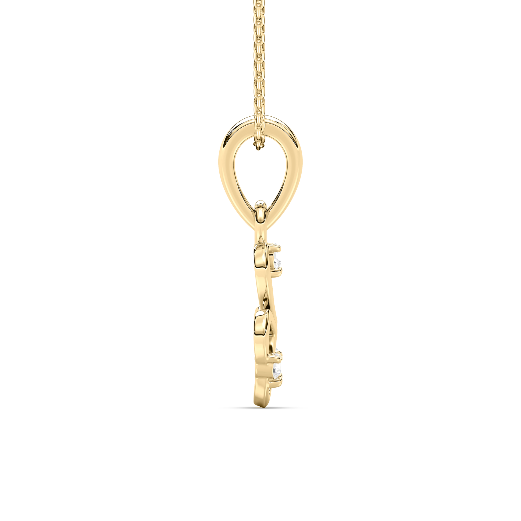 Round Diamond Flory Heart Kids Fashion Pendant