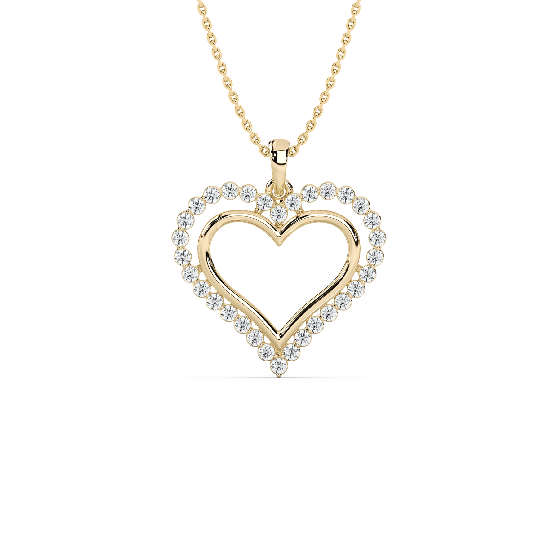 Round Diamond Shirley Heart Fashion Pendant