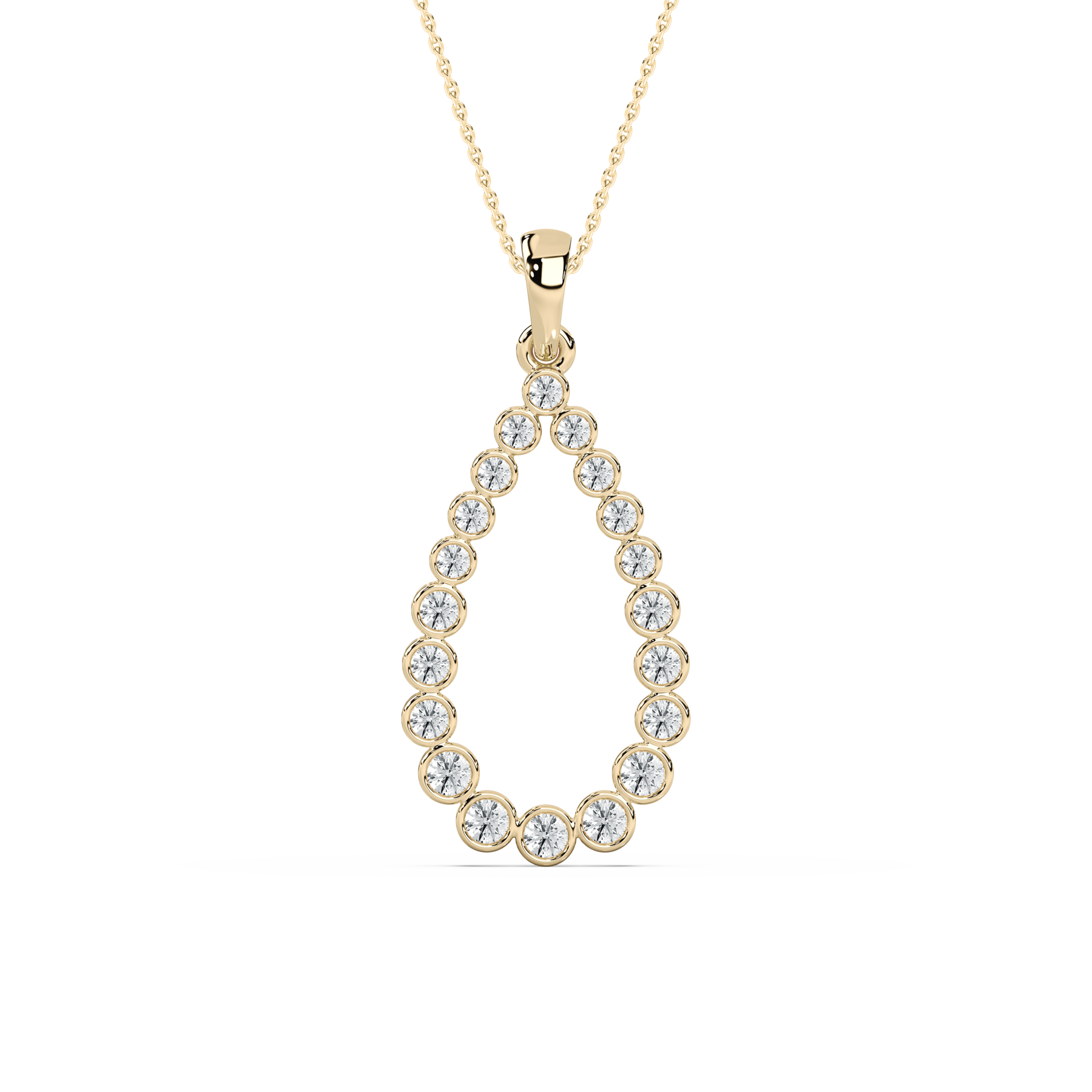 Round Diamond Graduated Drop Kids Fashion Pendant