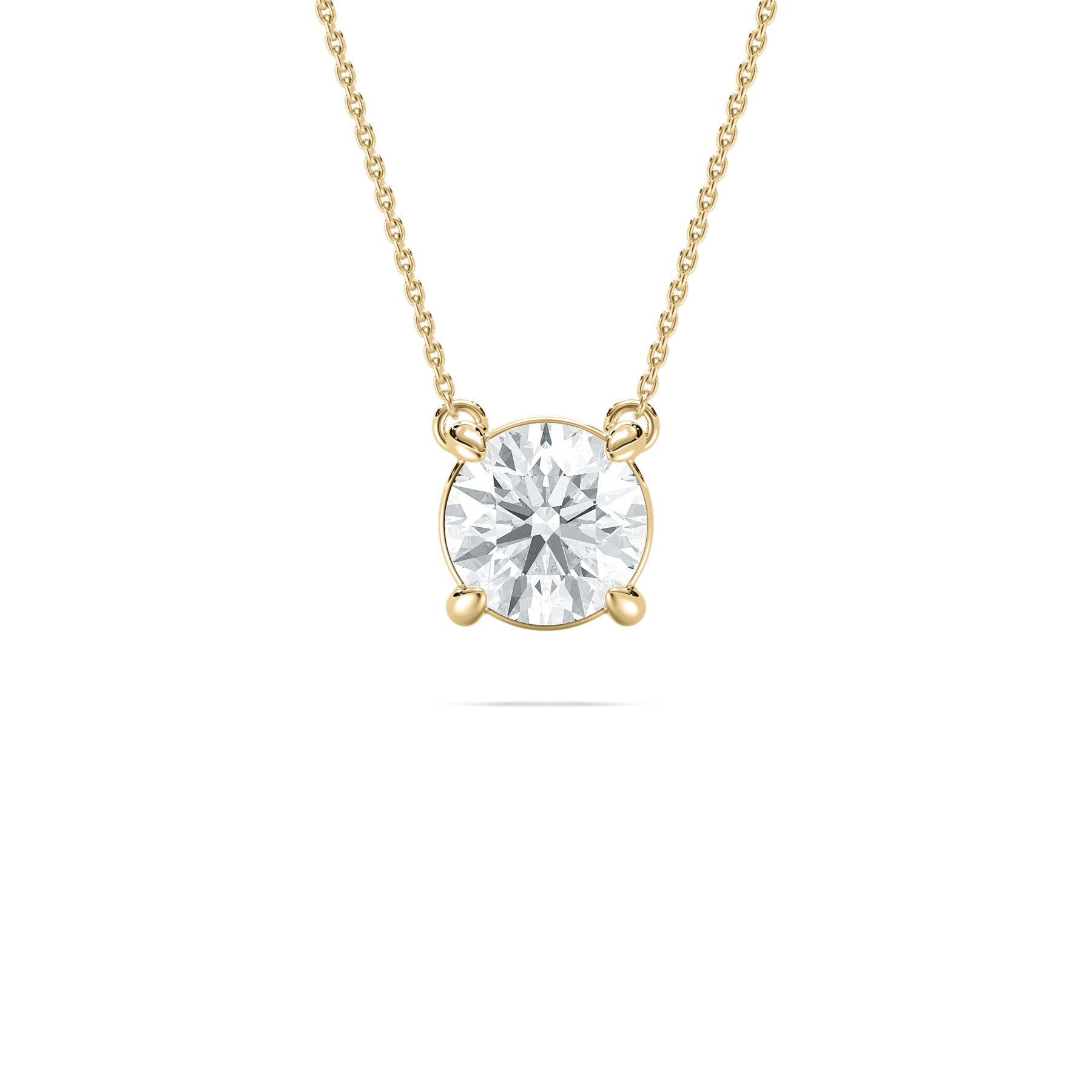 1.50 Carat Round Shape Lab Grown Diamond Pendant
