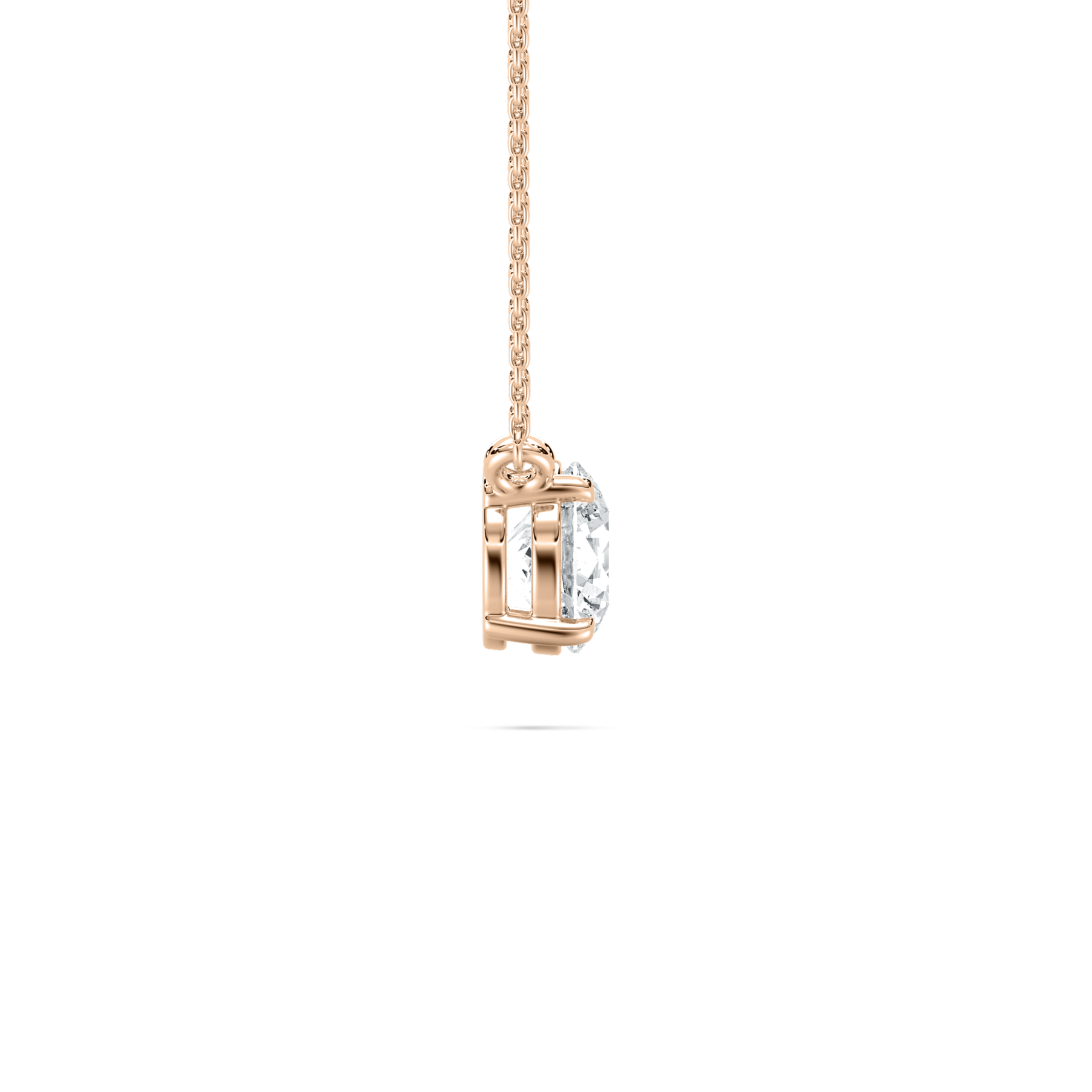 1 Carat Round Shape Diamond Modern Pendant For Female