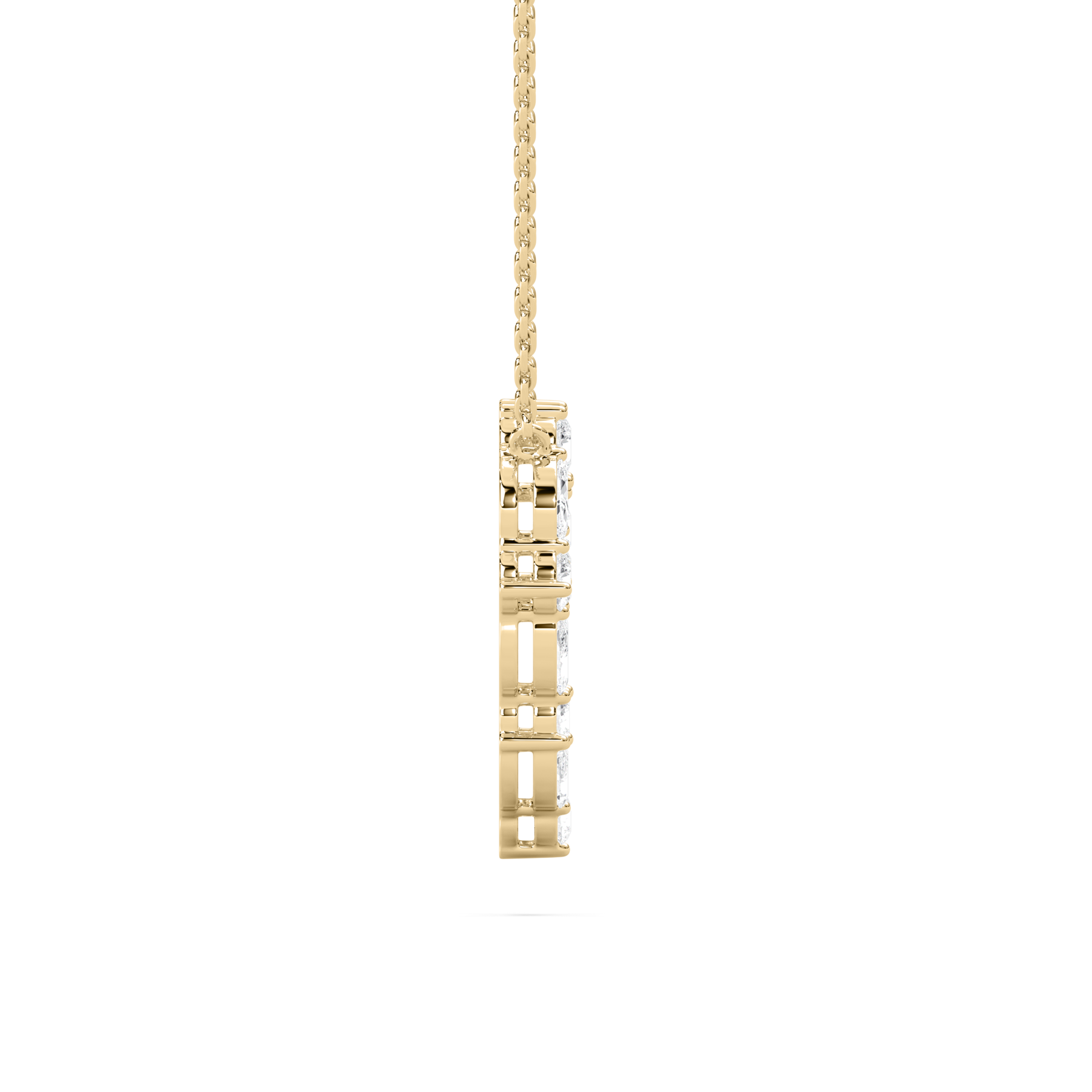 Round And Marquise Lab Grown Diamond Fashion Heart Pendant