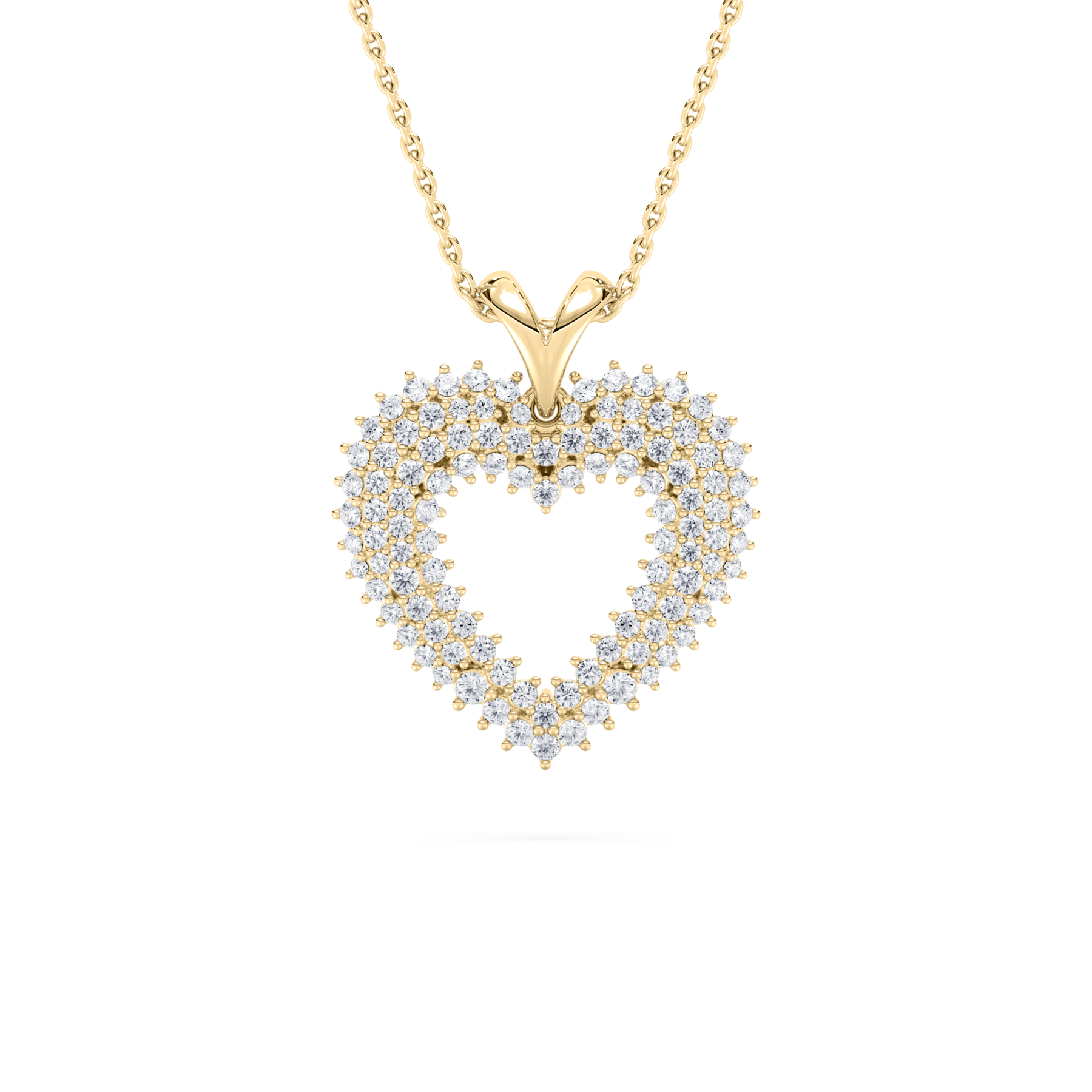 Round Shaped Lab Diamond Heart Fashion Pendant