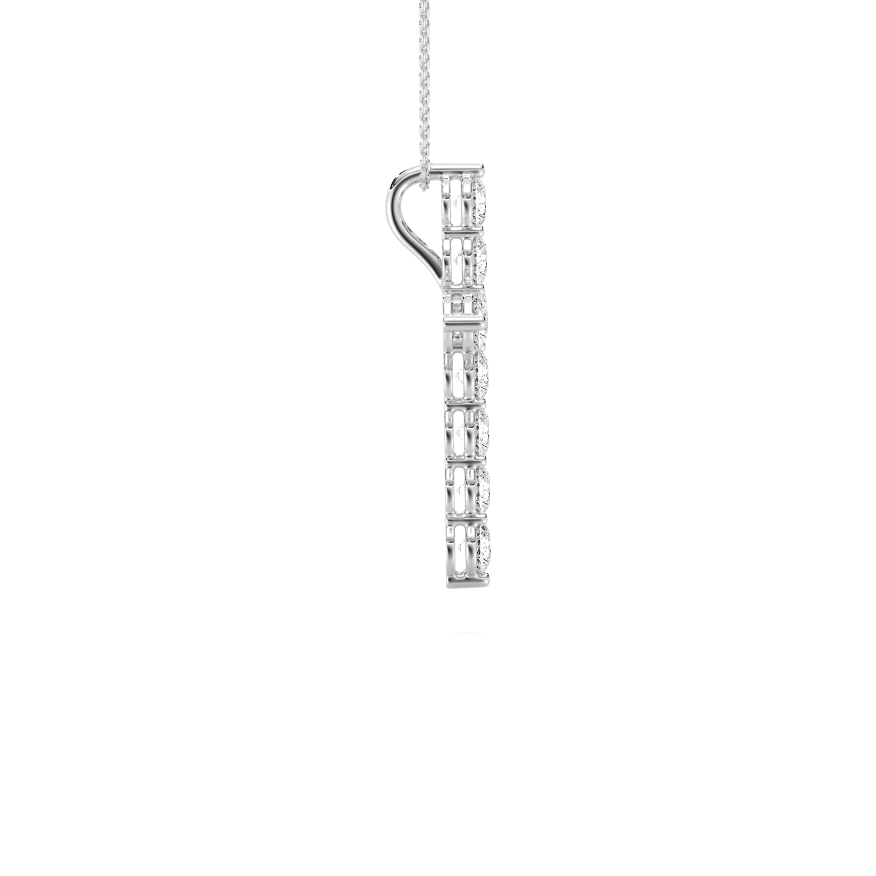 5.50 Carat Round Diamond Cross Pendant