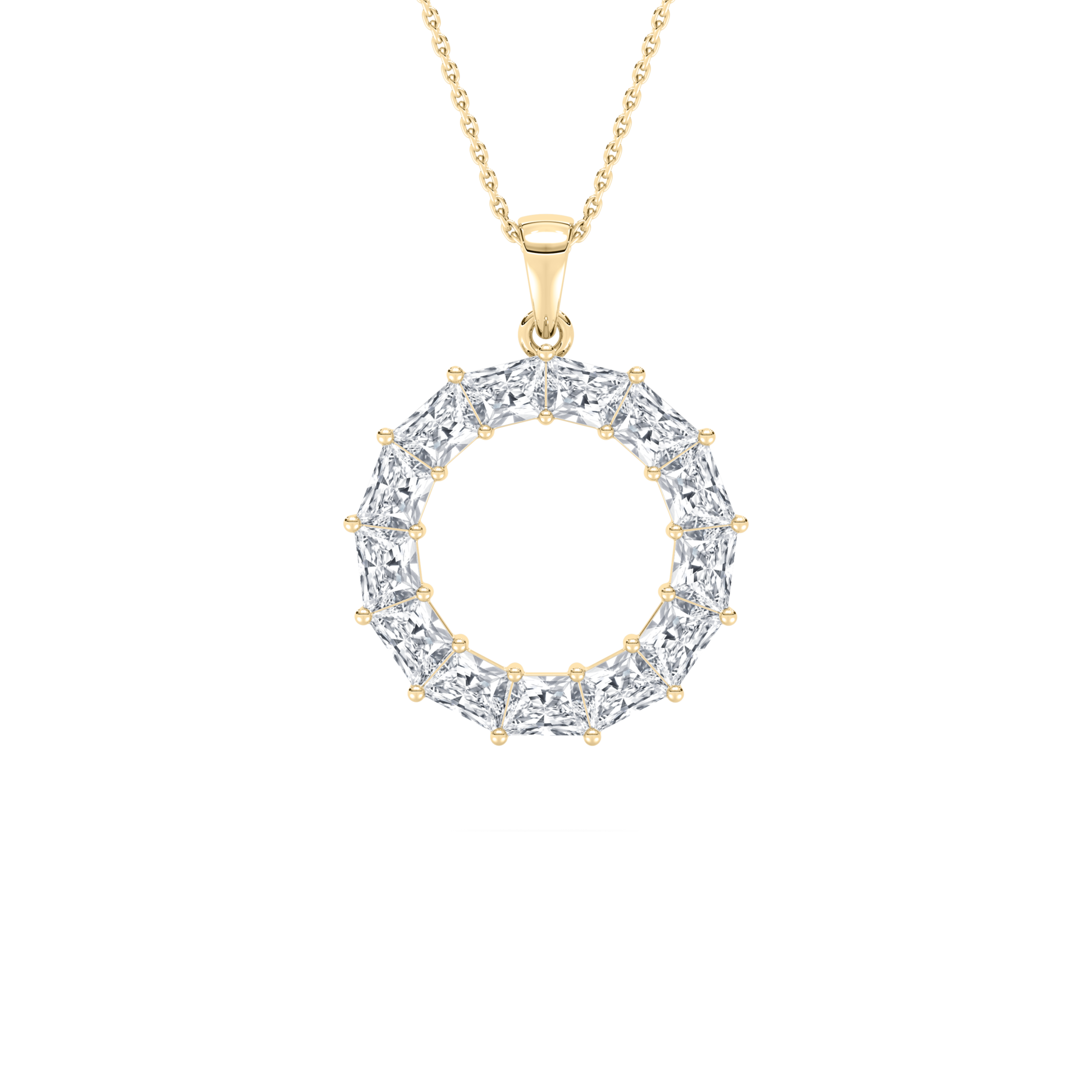 3 Carat Trapezoid Diamond Philomenna Fashion Pendant