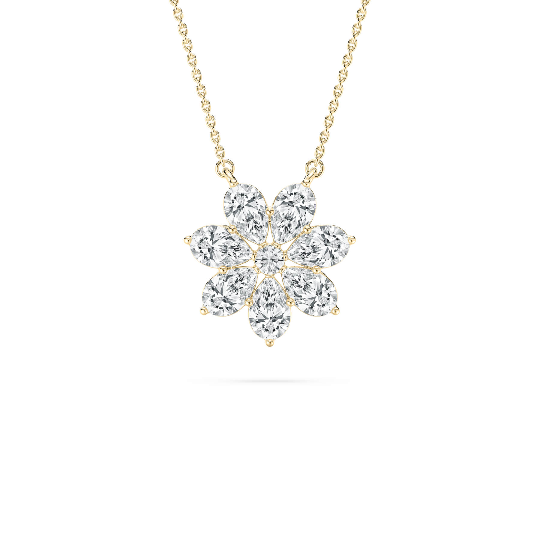 Modern Pear Shaped Jewelry Diamond Pendant