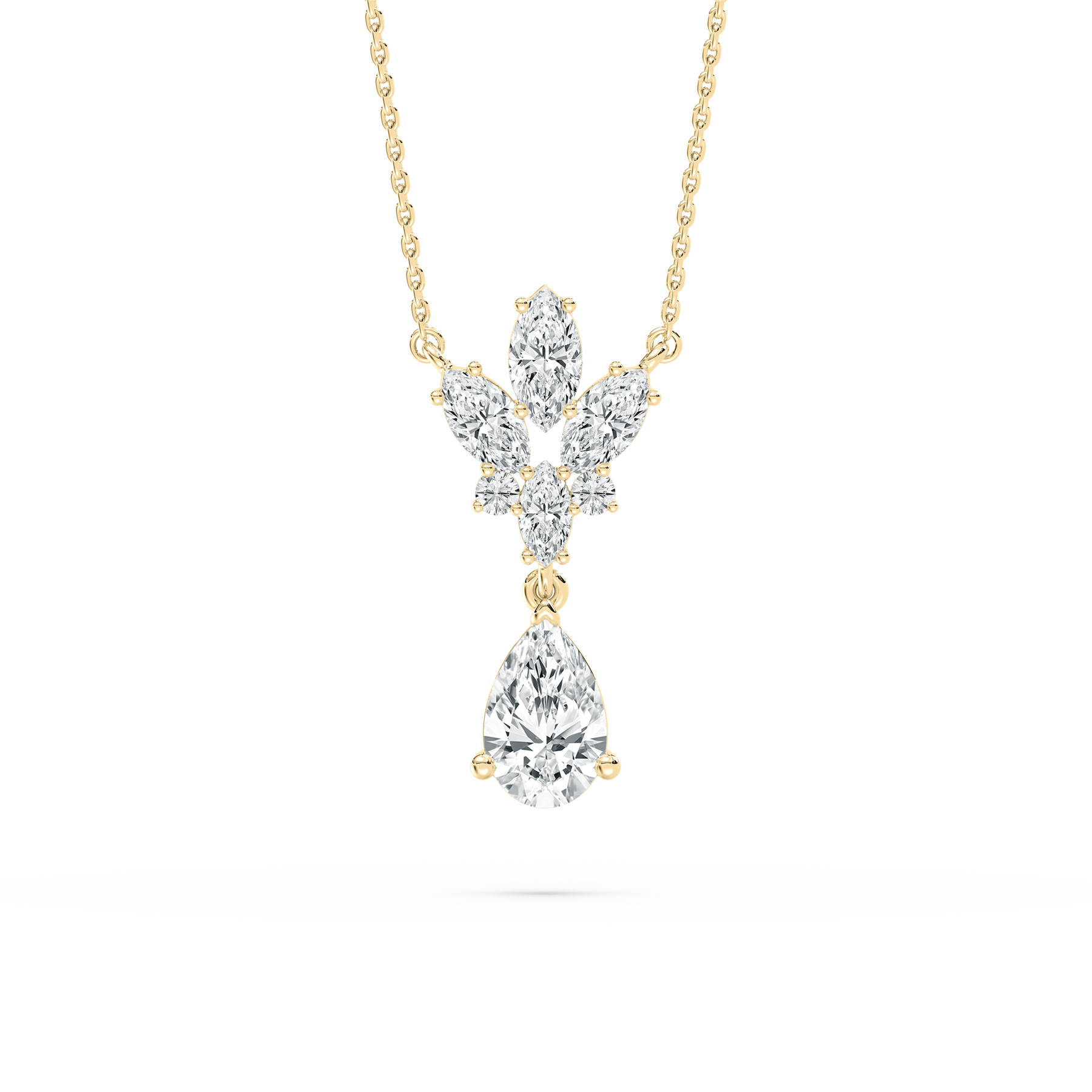 Multi Shape Lab Diamond Lyraa Fashion Necklace