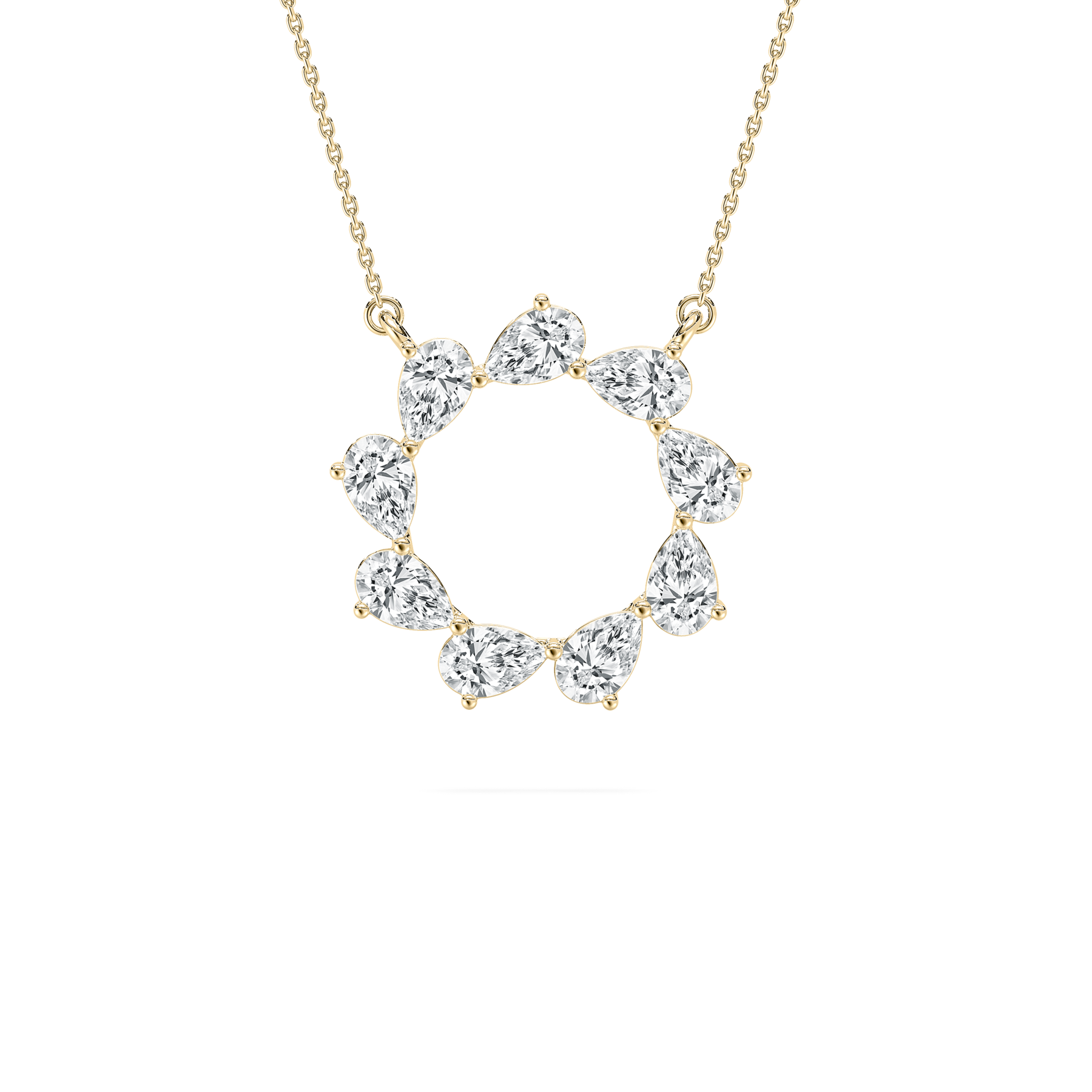 Pear Shape Diamond Round  Zenith Fashion Pendant