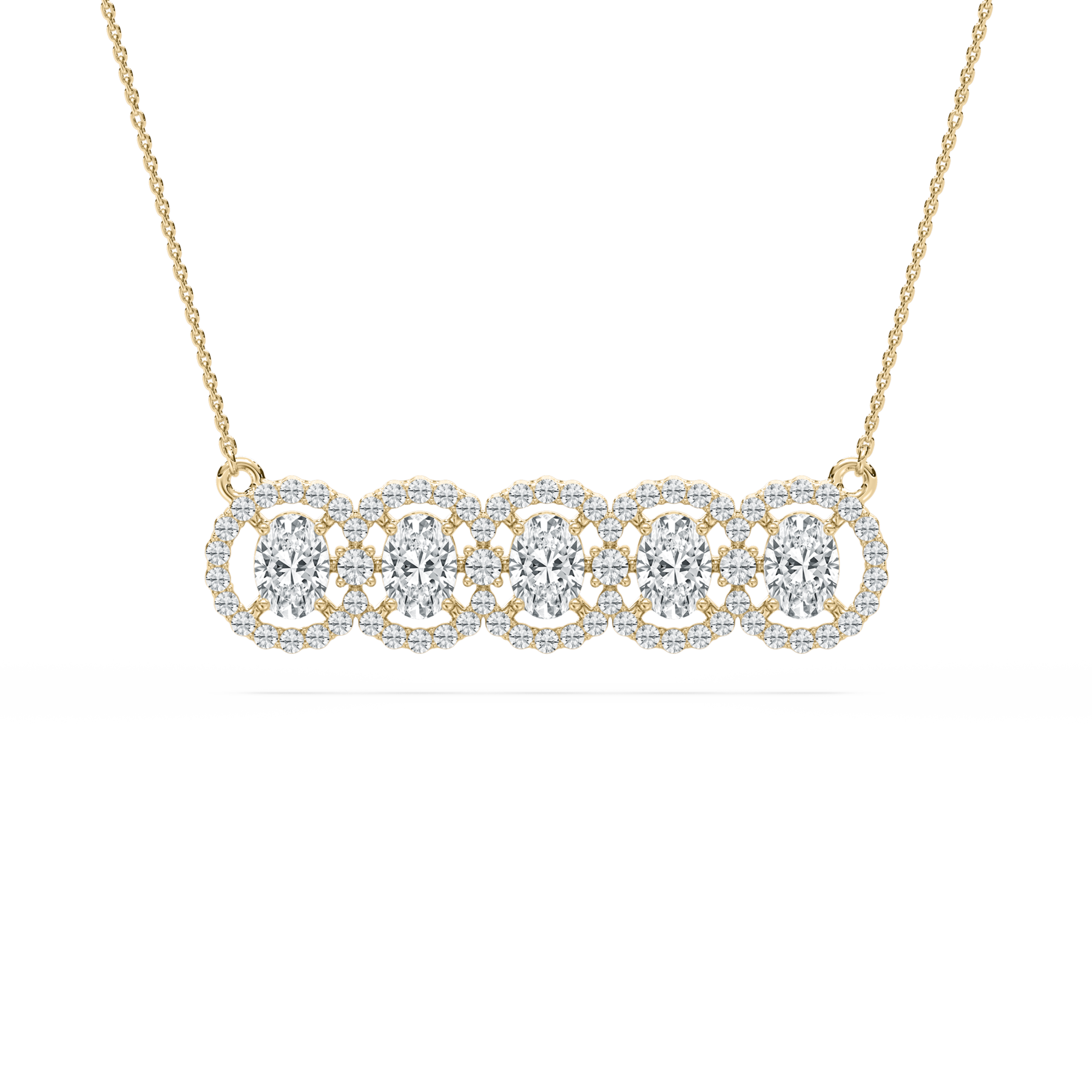 Round And Oval Shape Diamond Aaniya Fashion Pendant