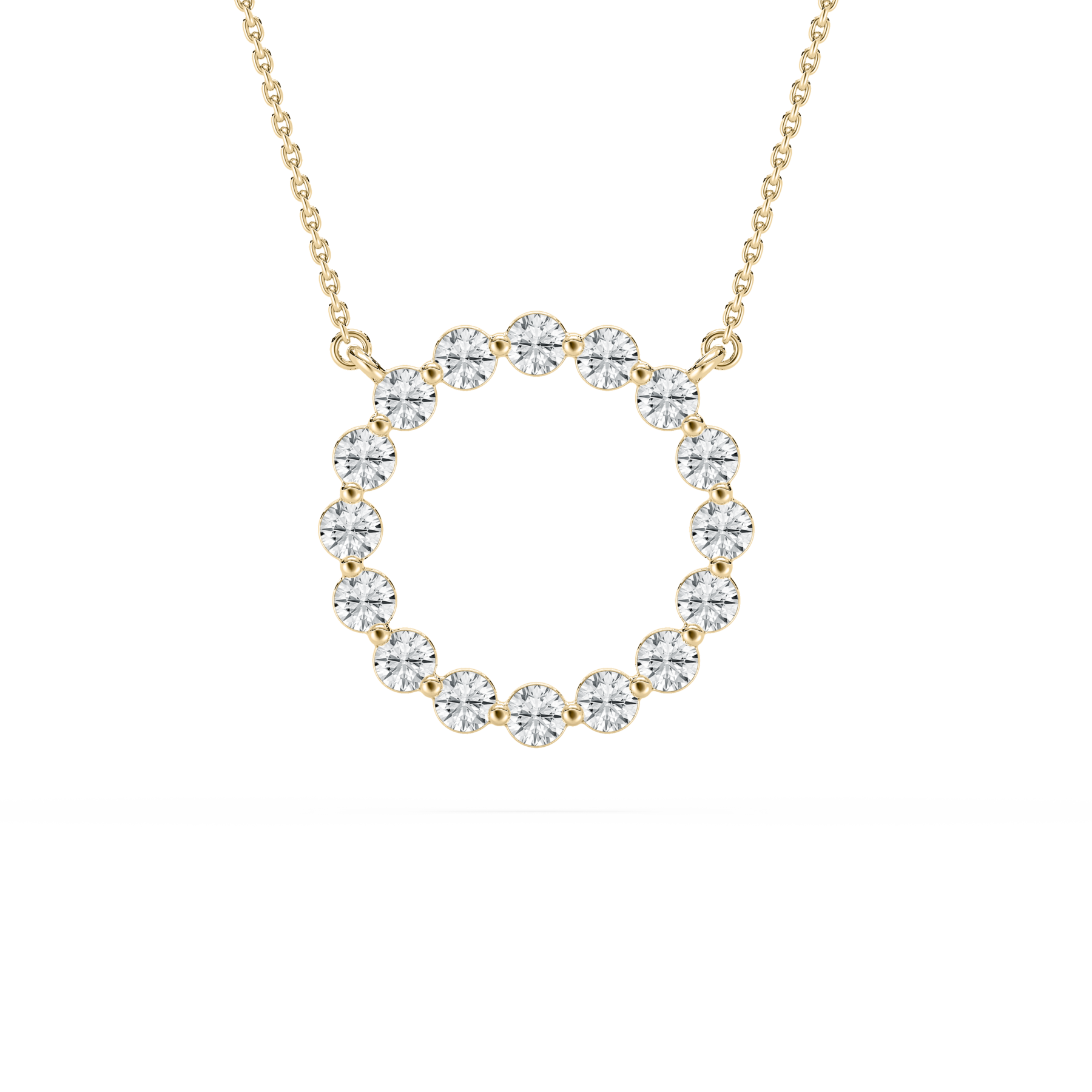 Round Diamond Flutry Cluster Pendant