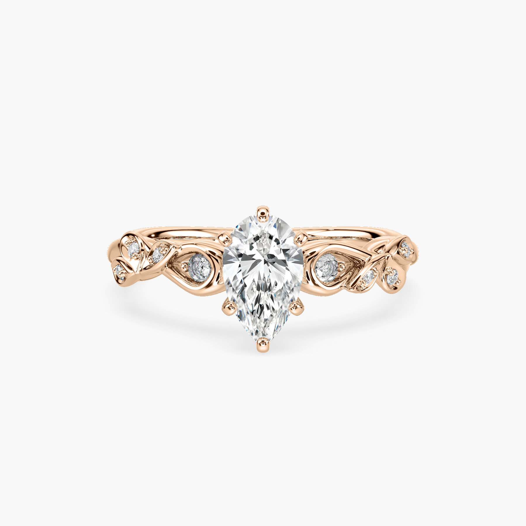 1 Carat Pear Lab Diamond  Ring