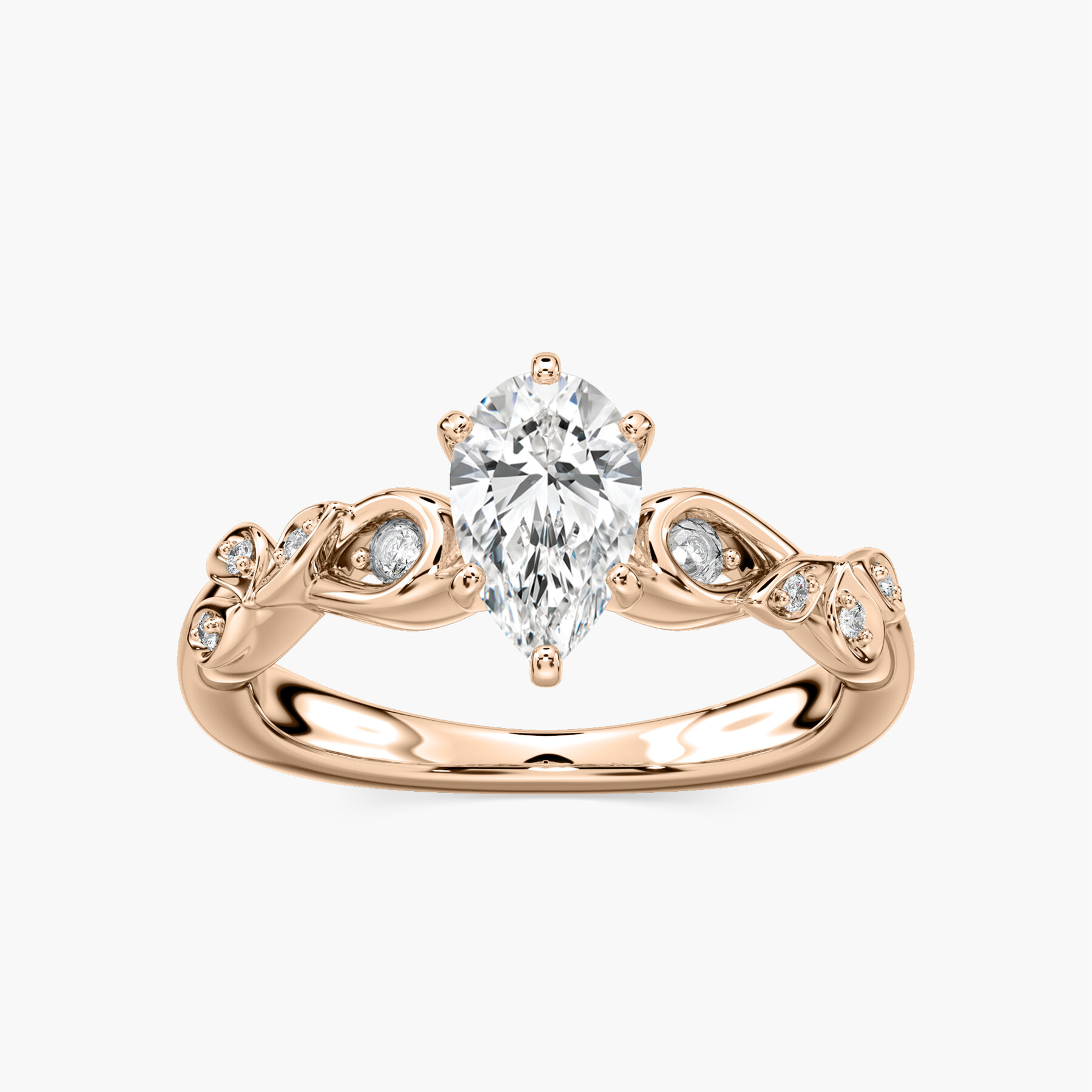 1 Carat Pear Lab Diamond  Ring