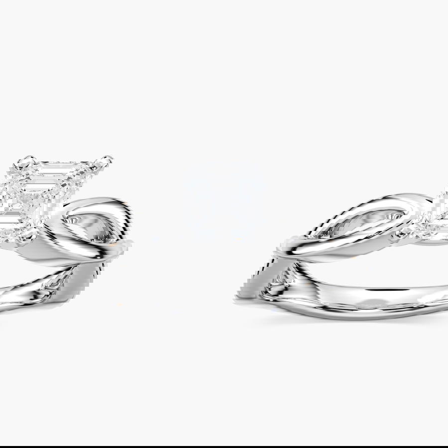 1 Carat Square Emerald Solitaire Karina Ring