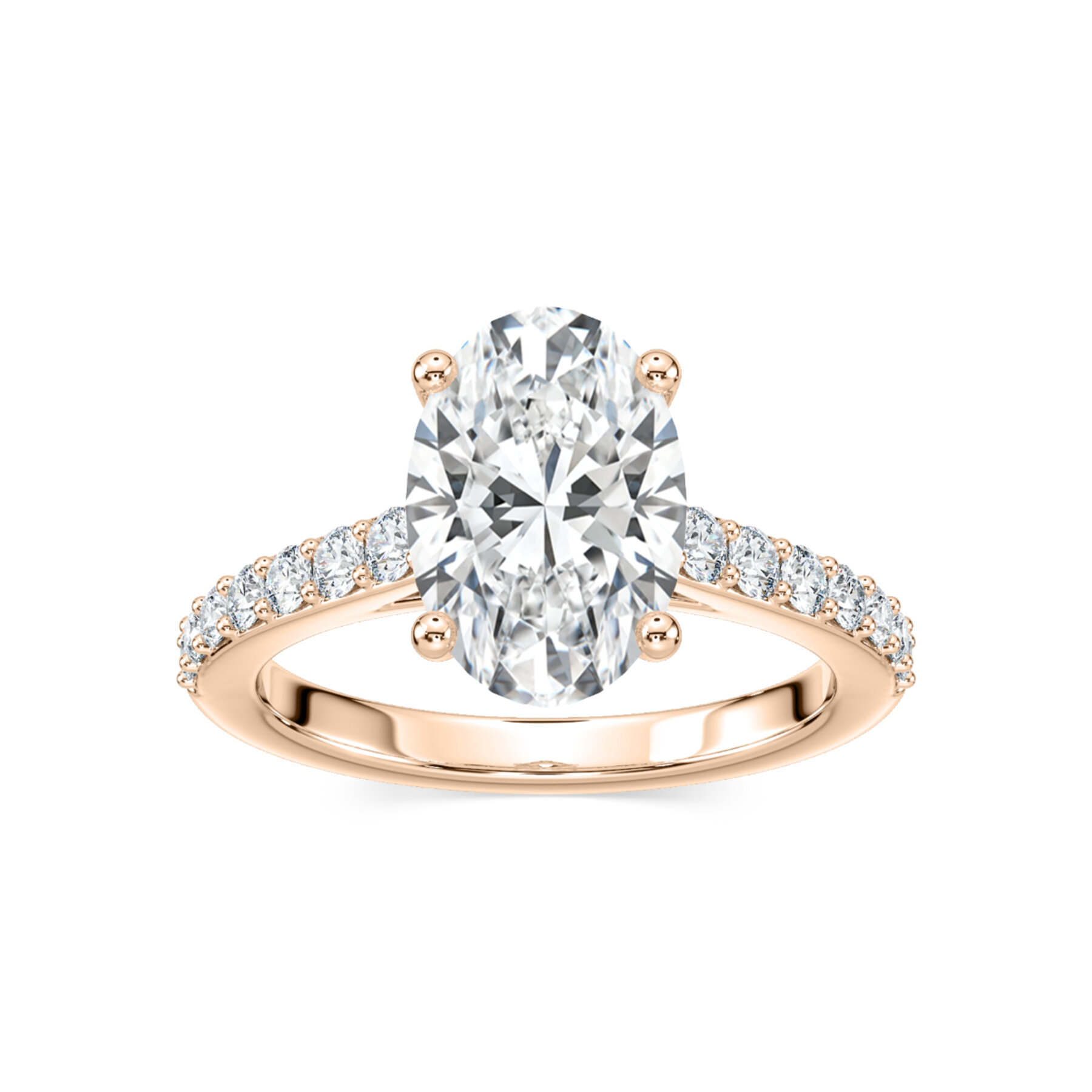 3 Carat Oval Diamond Angel Ring