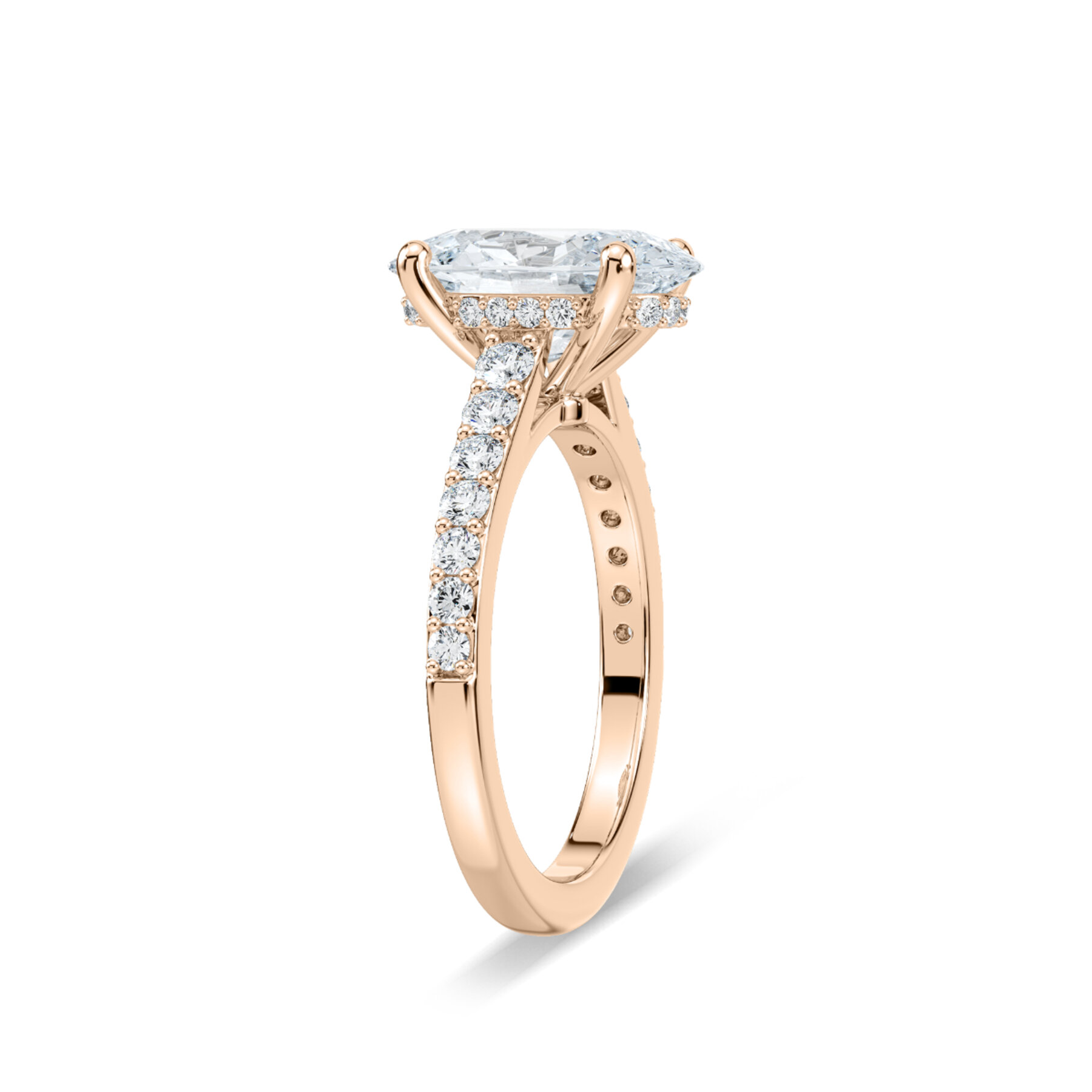3 Carat Oval Diamond Angel Ring