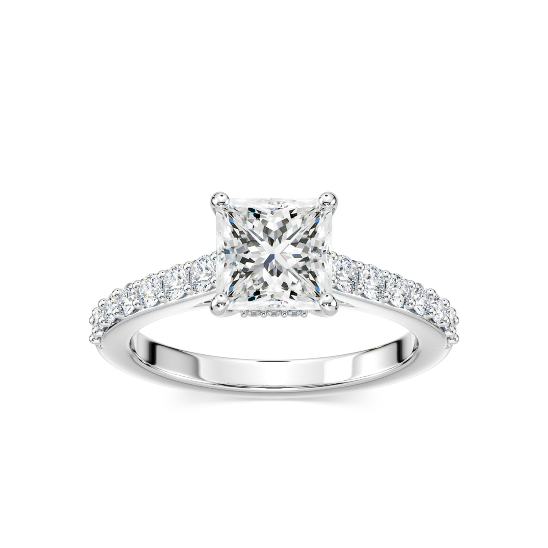 1.50 Carat Princess Diamond Angel Ring