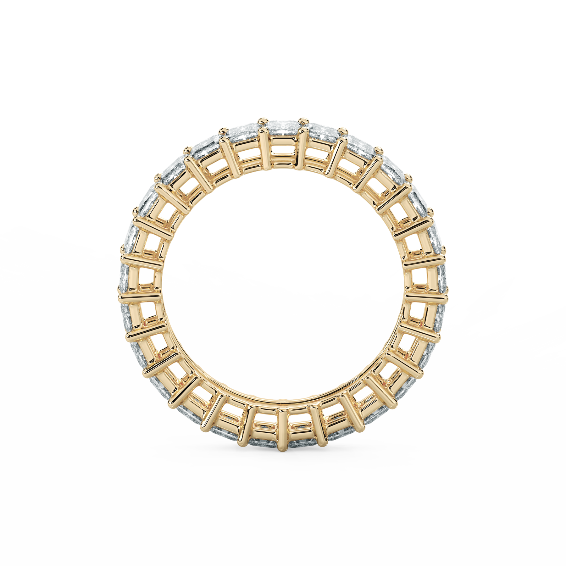 Luxury Radiant Lab Grown Diamond Eternity Wedding Band