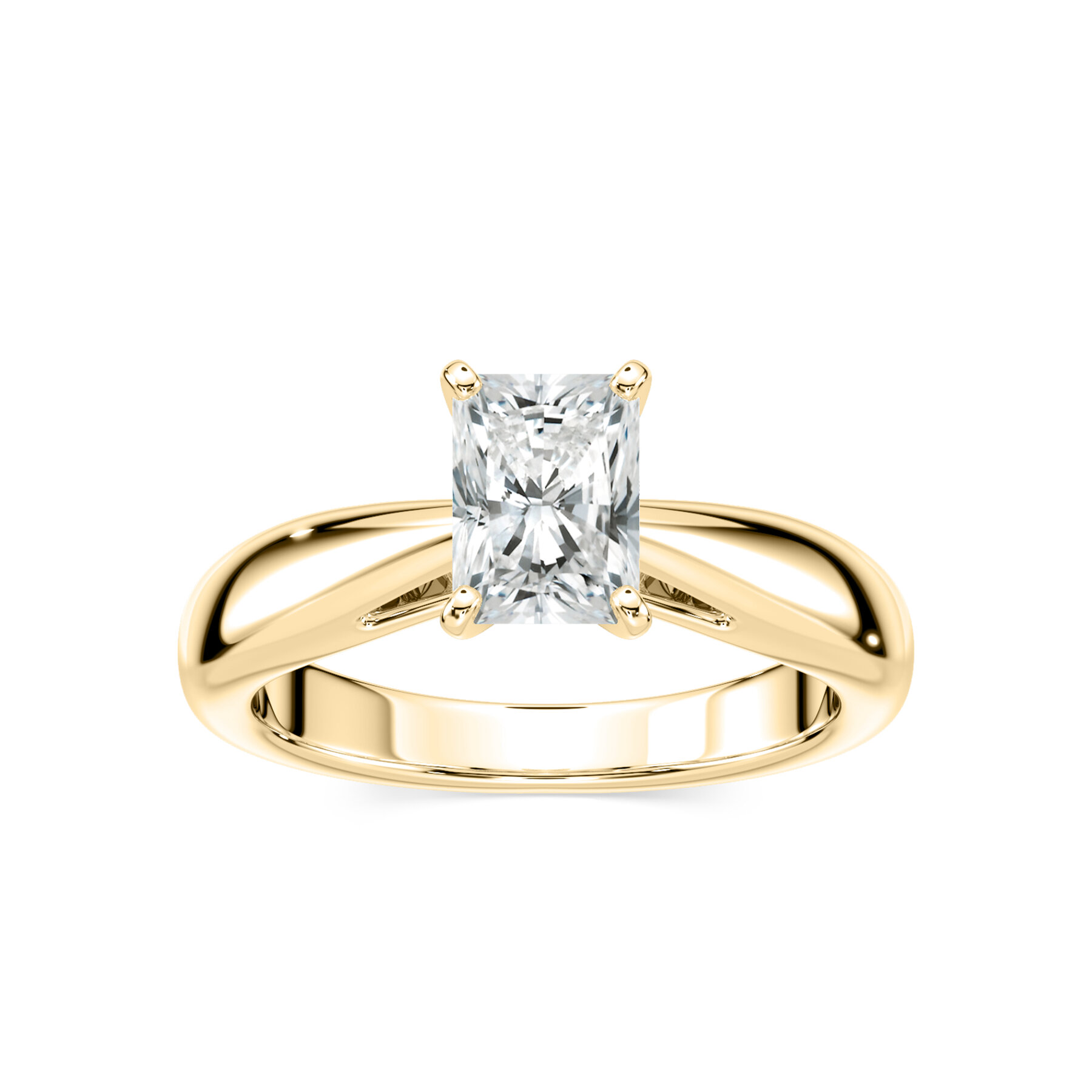 1 Carat Radiant Shape Diamond Solitaire Ring for Woman