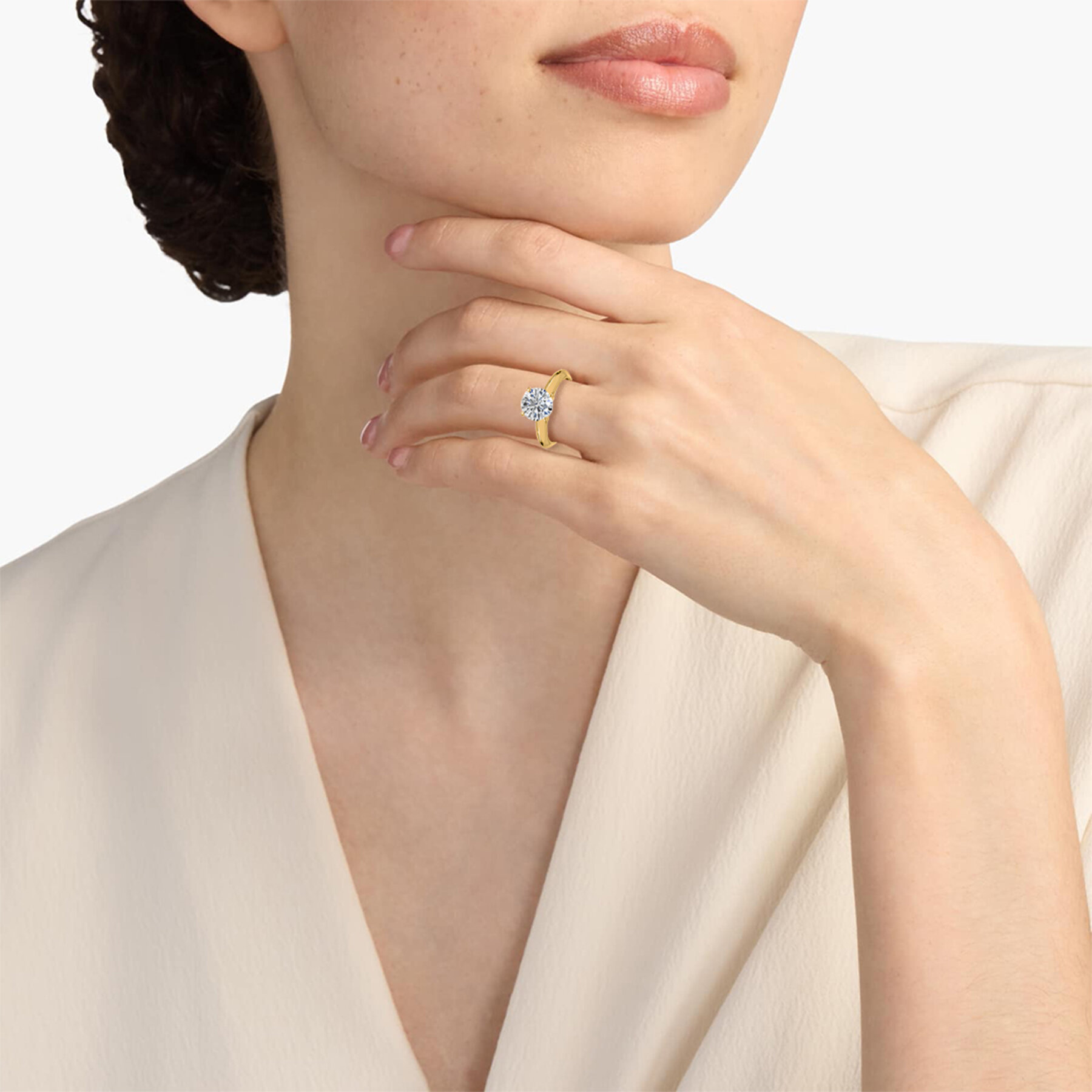 1 Carat Round Diamond Solitaire Engagement Ring