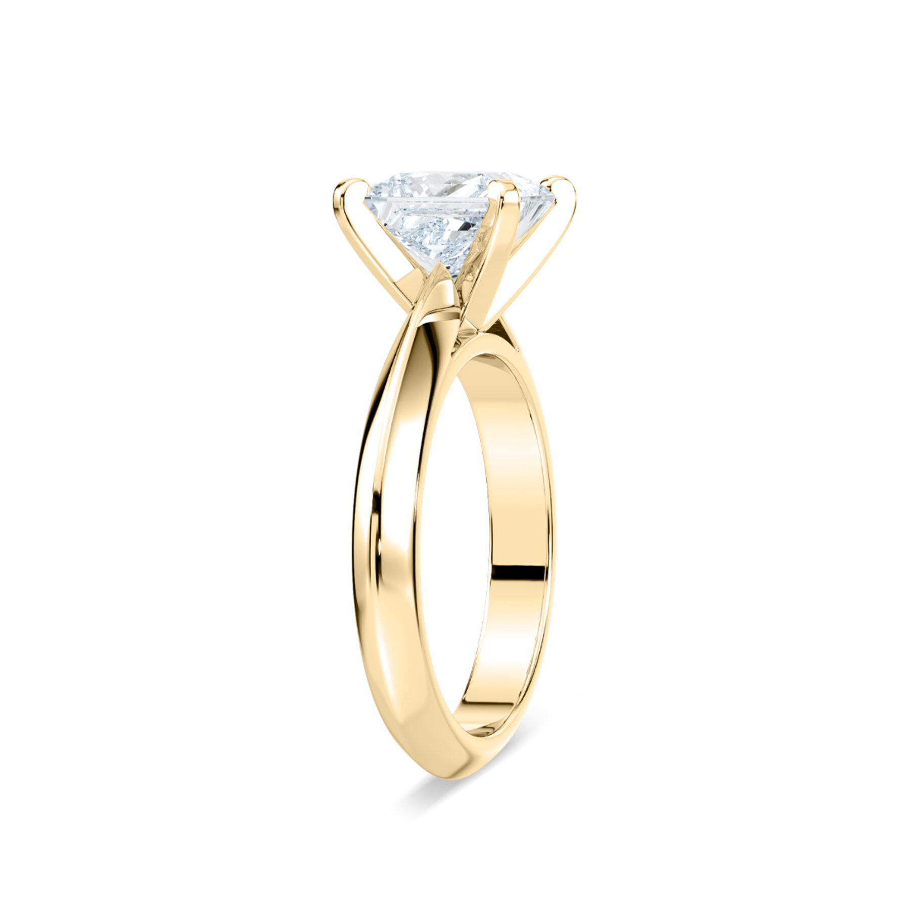 princess cut lab diamond solitaire ring in 2 carat