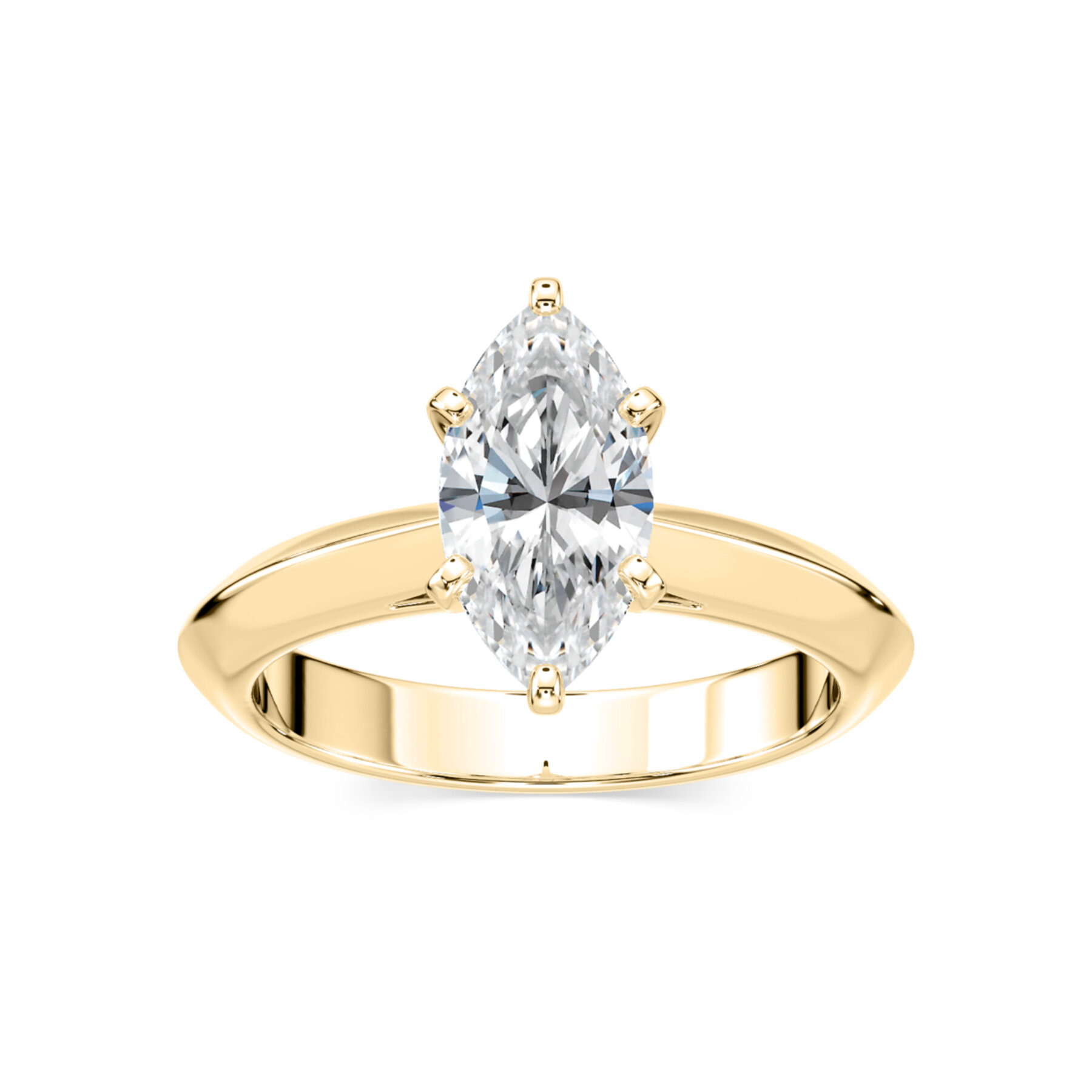 1.5 Carat Marquise Shape Diamond Solitaire Ring With 14KT Gold