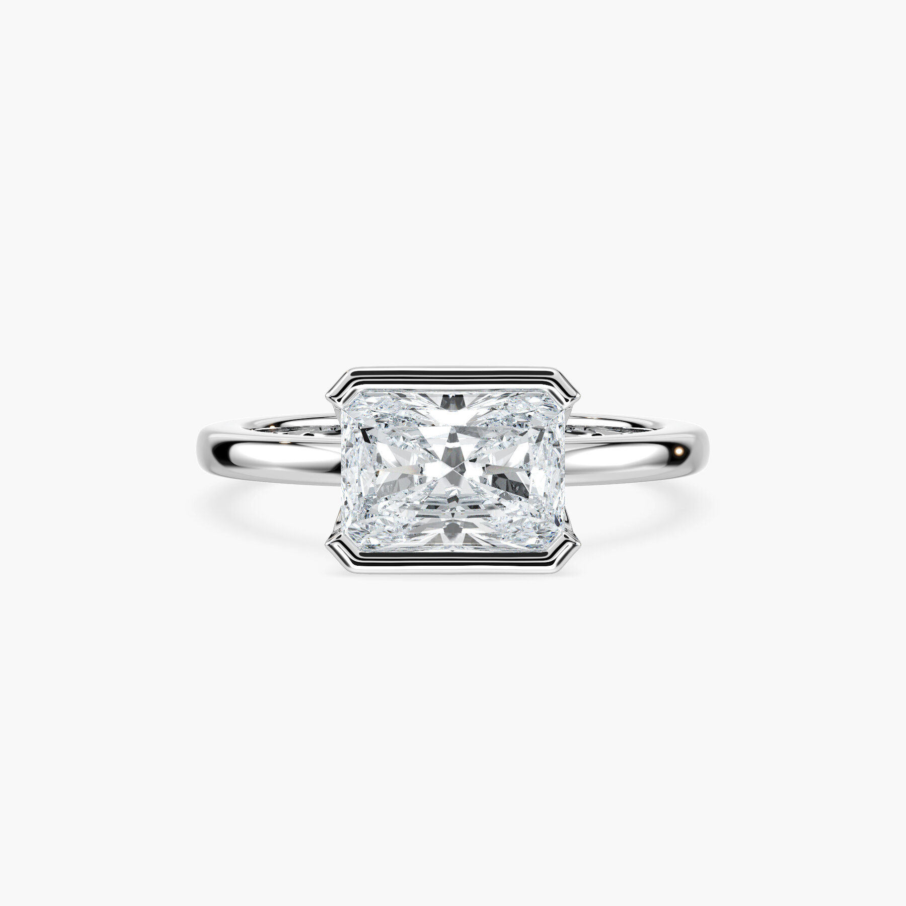 2 Carat Radiant Diamond Solitaire Ring