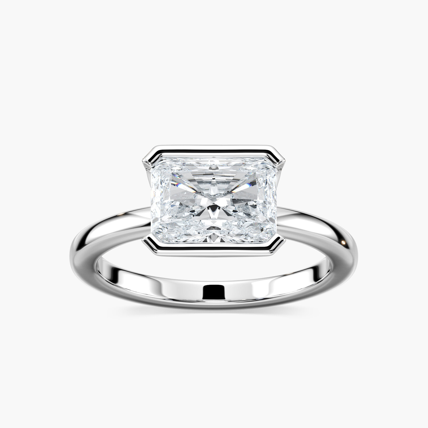 2 Carat Radiant Diamond Solitaire Ring