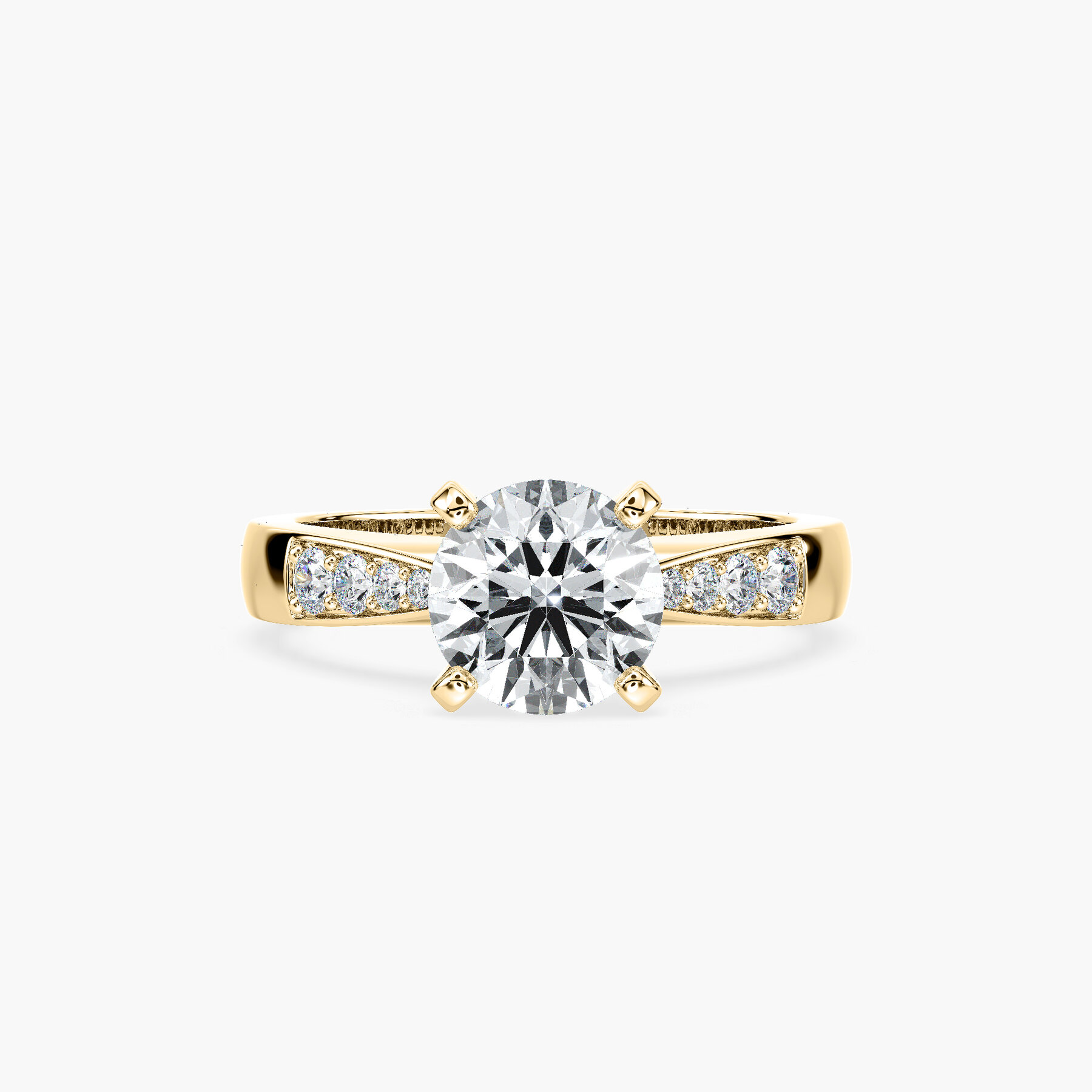 1.50 Carat Round Accent  Stone  Ring