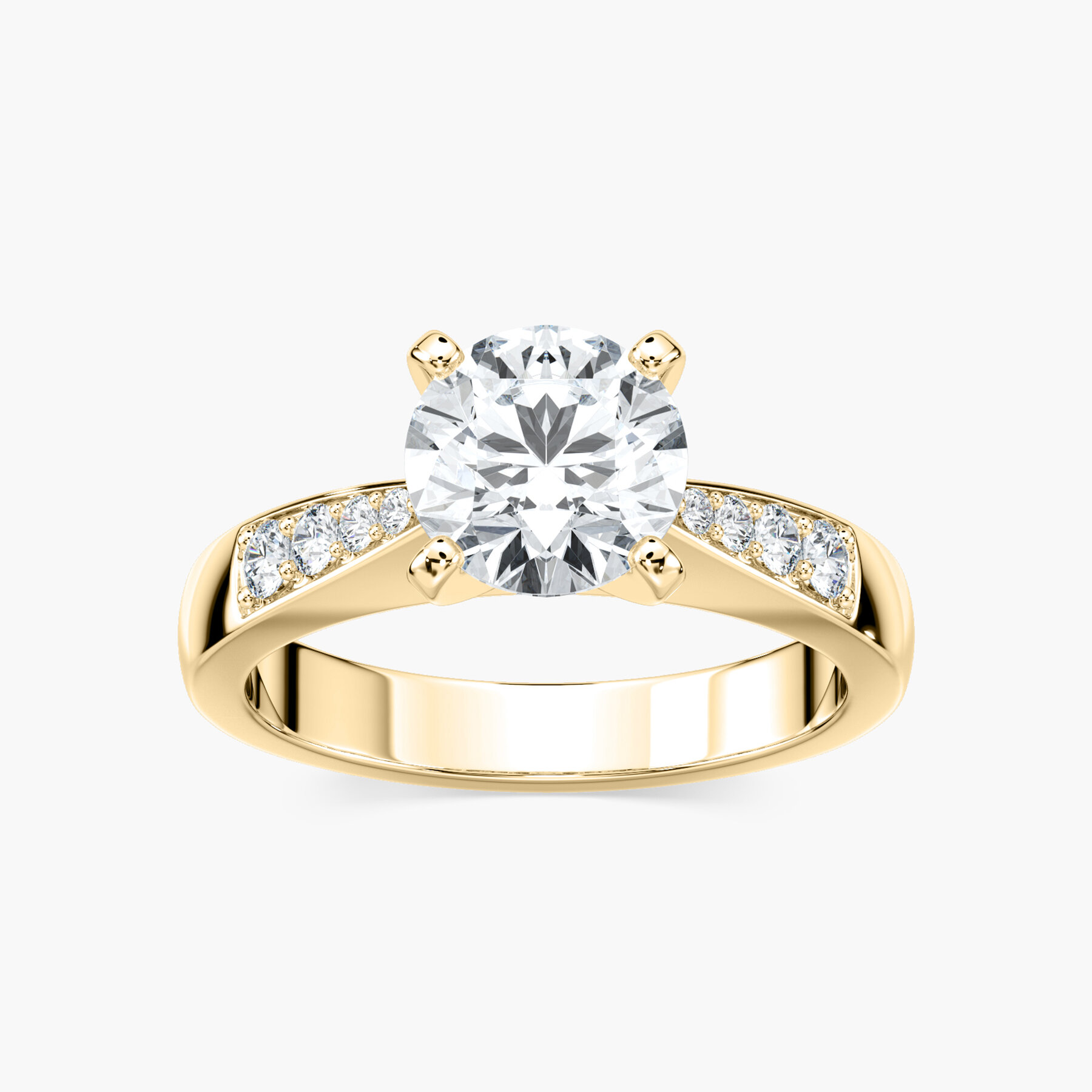 1.50 Carat Round Accent  Stone  Ring