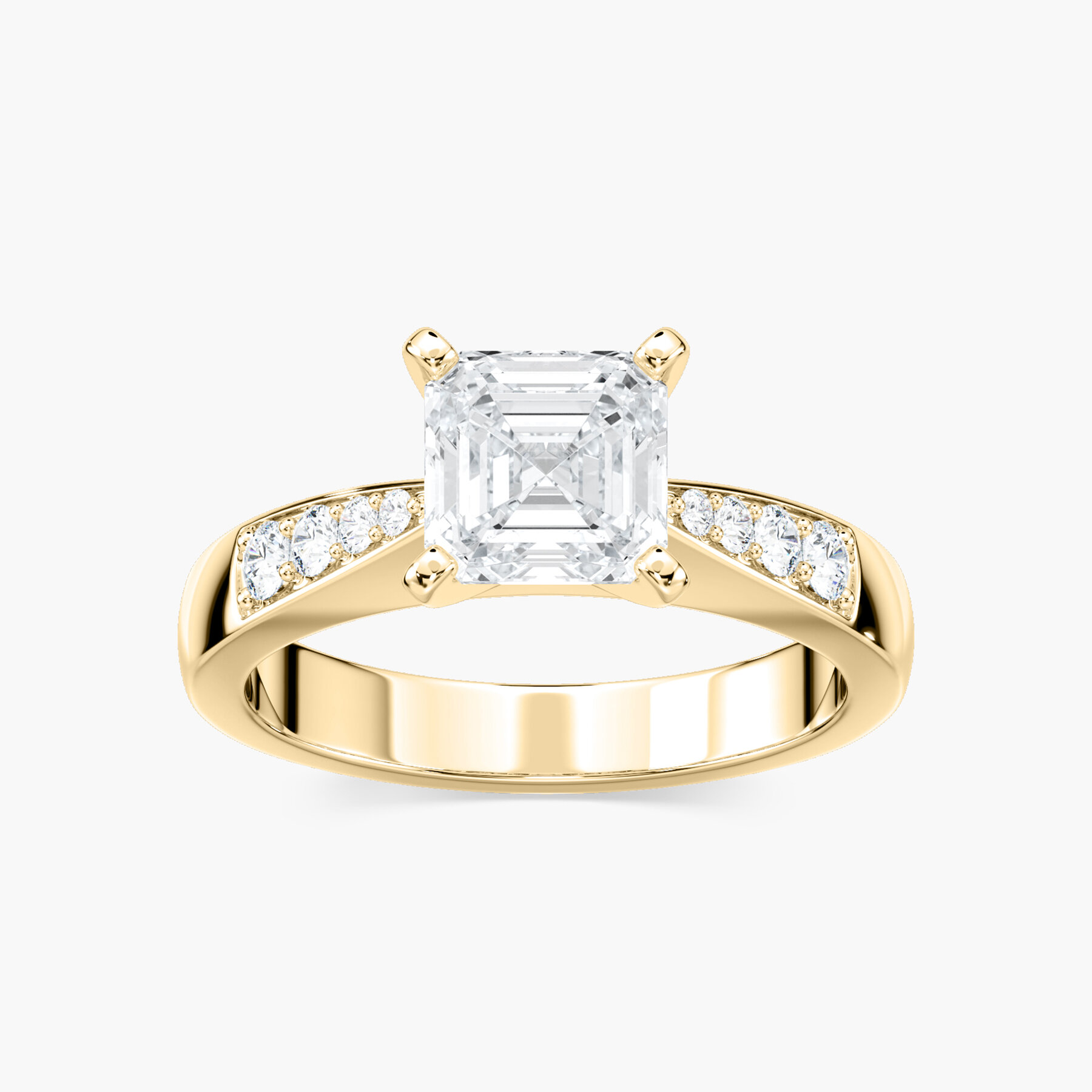 1.50 Carat Square Emerald Diamond Ring