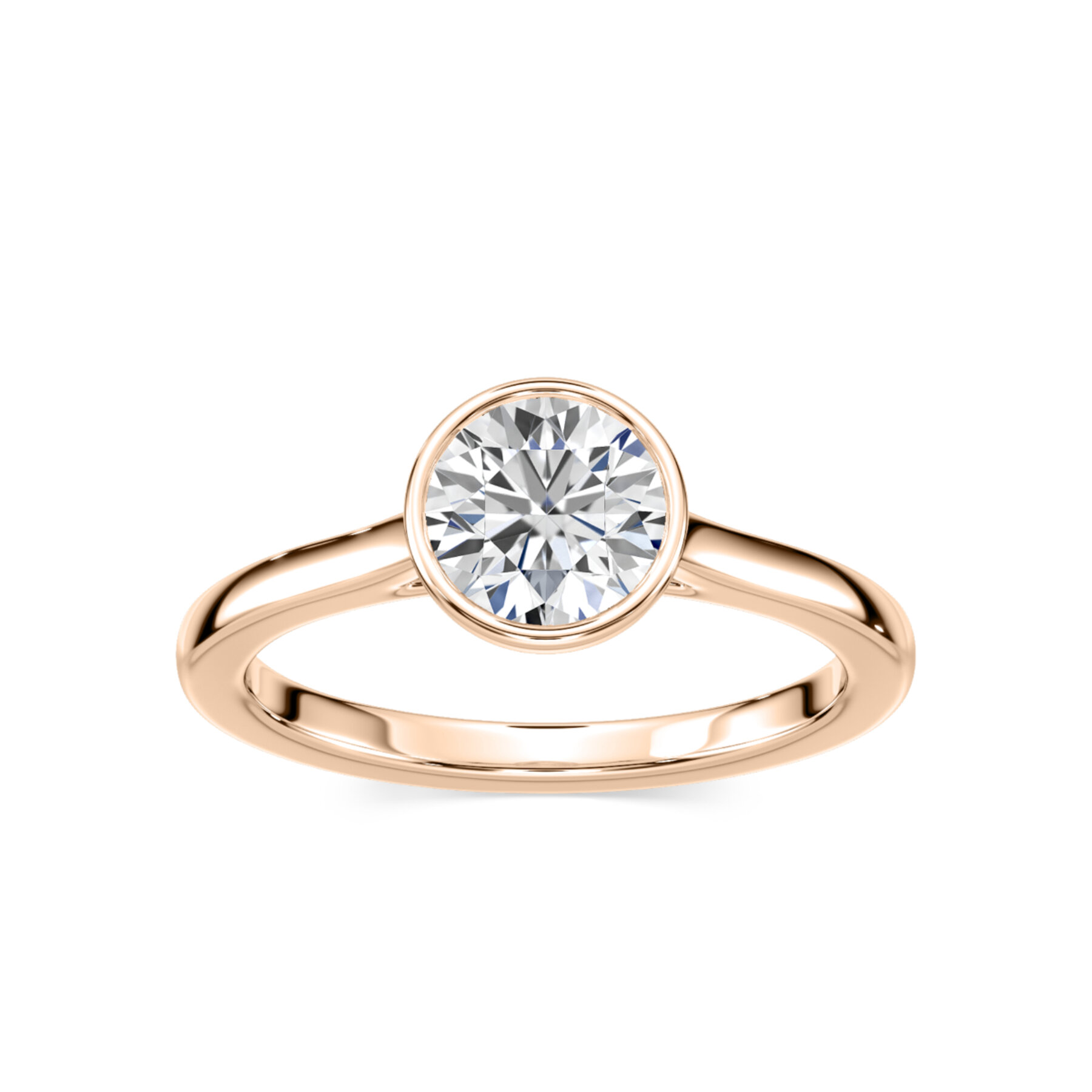 1 Carat Round Diamond Lilac Stackable Ring