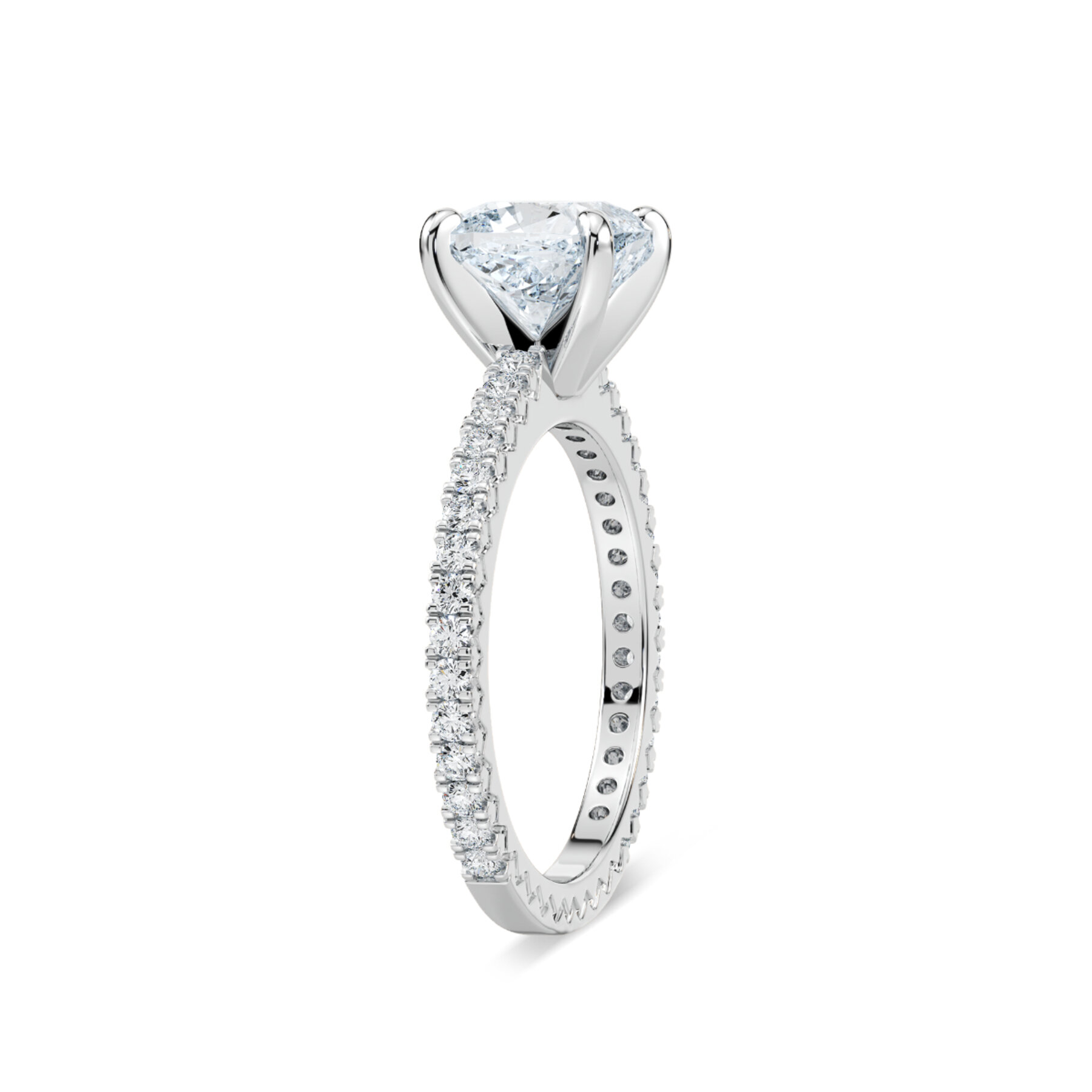 2 Carat Cushion Diamond Marilyn Accented Ring