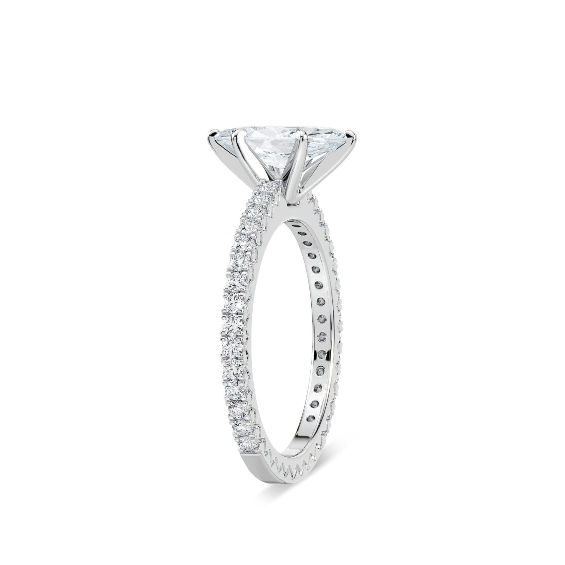 1 Carat marquise Diamond Marilyn Accented Ring