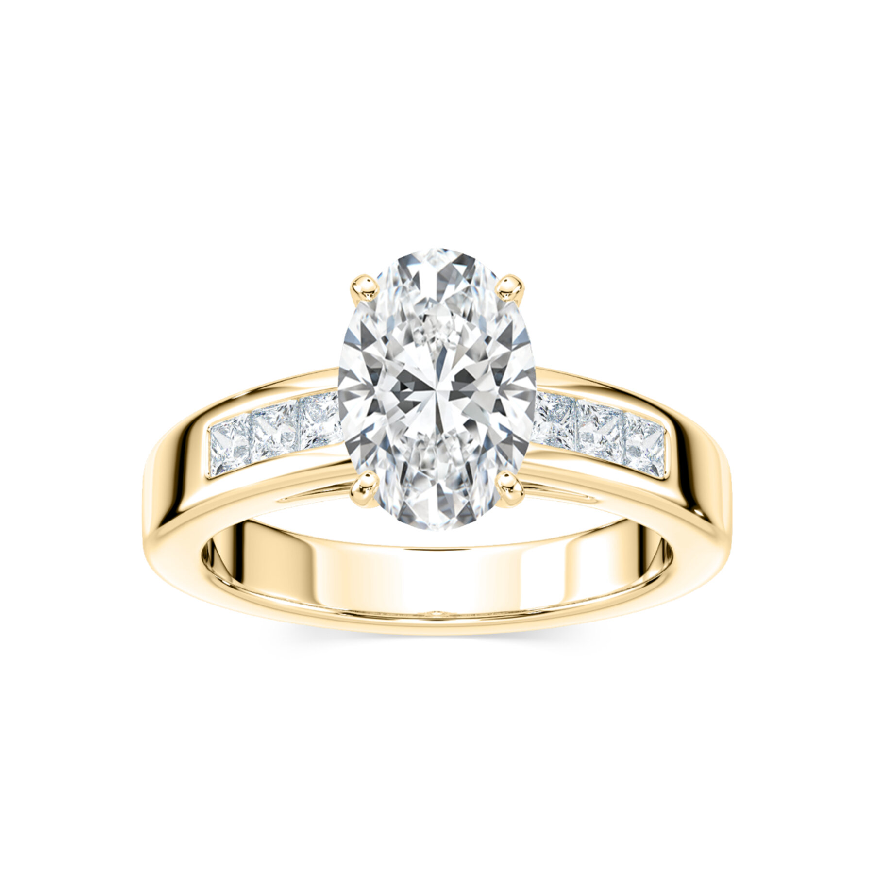 2 Carat Oval Diamond Melanie Accented Ring